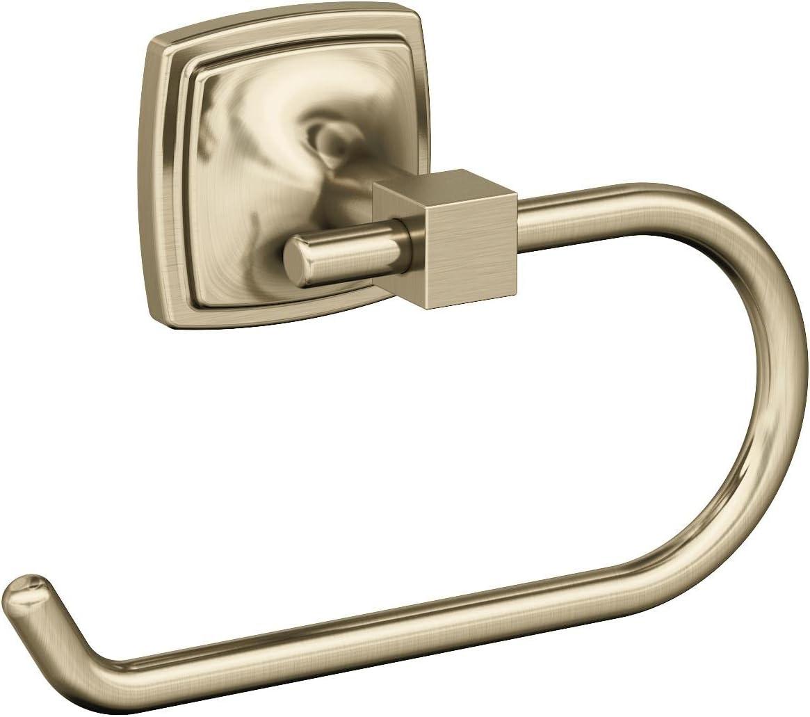 imageAmerock BH36091CZ Champagne Bronze Single Post Toilet Paper Holder 7116 in 179 mm Length Toilet Tissue Holder Stature Bath Tissue Holder Bathroom Hardware Bath AccessoriesGolden Champagne
