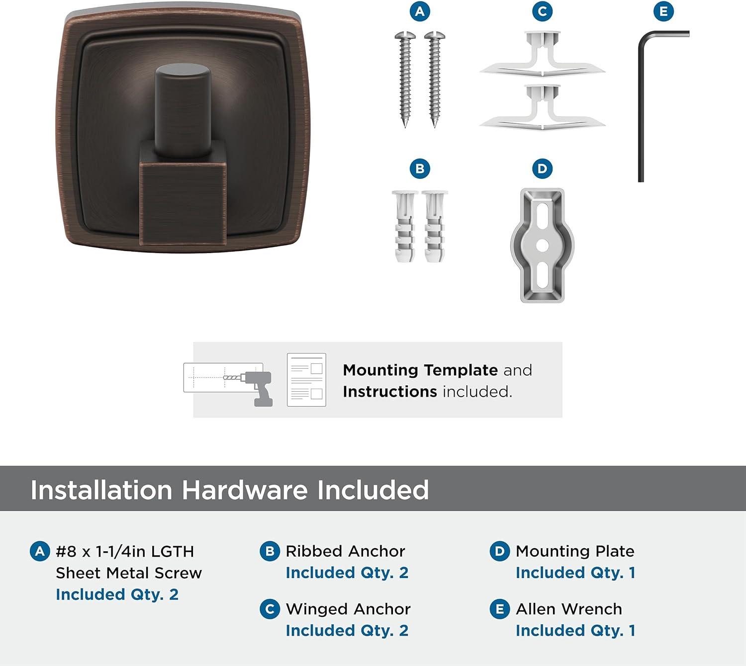 imageAmerock BH36091CZ Champagne Bronze Single Post Toilet Paper Holder 7116 in 179 mm Length Toilet Tissue Holder Stature Bath Tissue Holder Bathroom Hardware Bath AccessoriesOil Rubbed Bronze