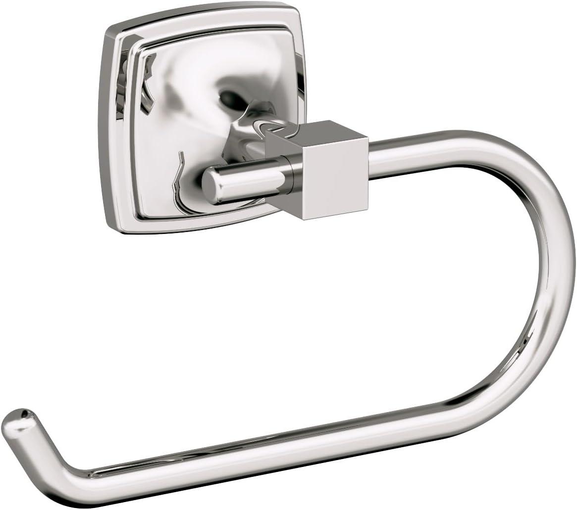 imageAmerock BH36091CZ Champagne Bronze Single Post Toilet Paper Holder 7116 in 179 mm Length Toilet Tissue Holder Stature Bath Tissue Holder Bathroom Hardware Bath AccessoriesPolished Nickel