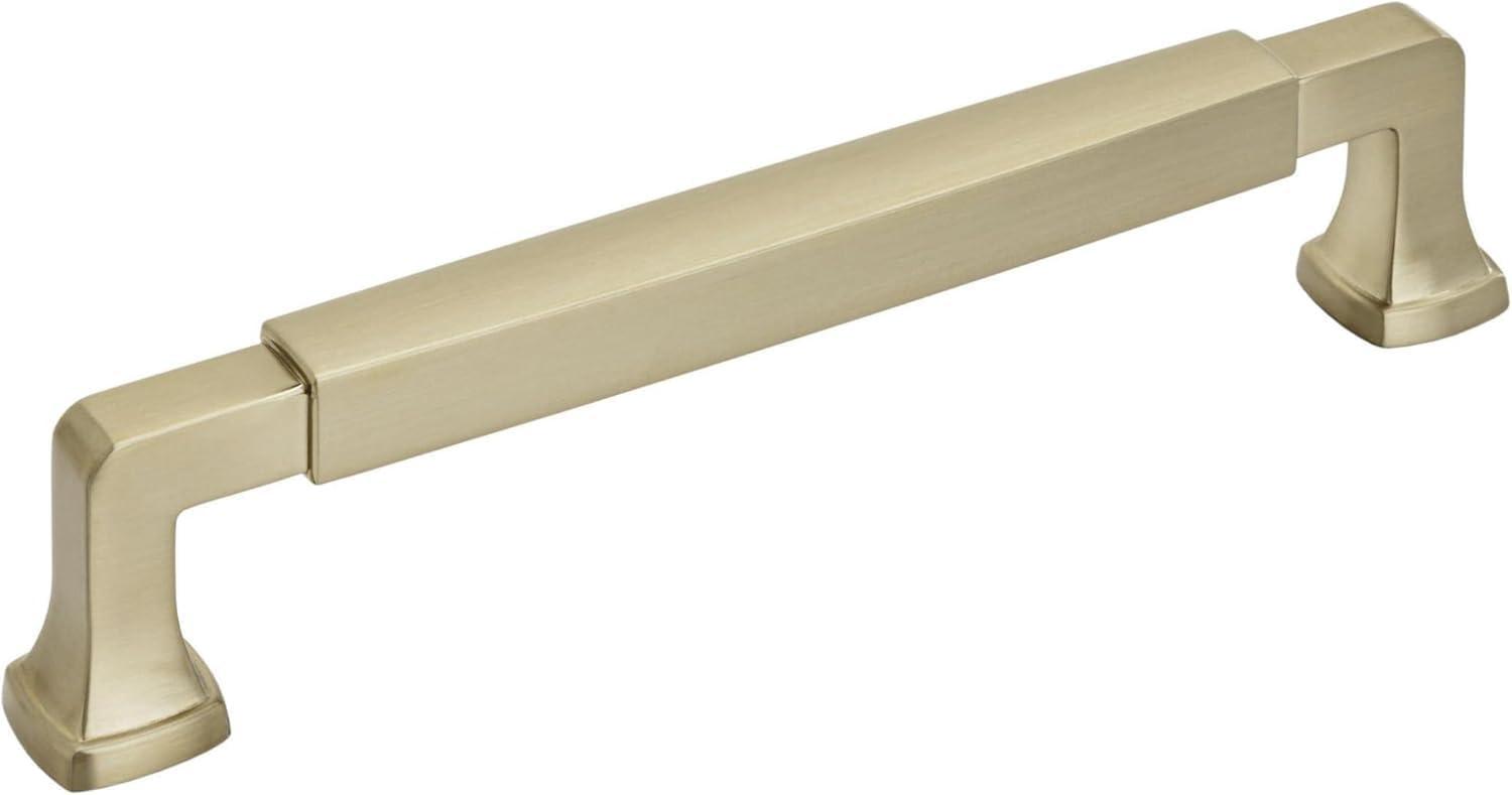 imageAmerock BP36890FB Stature Cabinet Pull 81316 in 224 mm CentertoCenter Matte BlackGolden Champagne