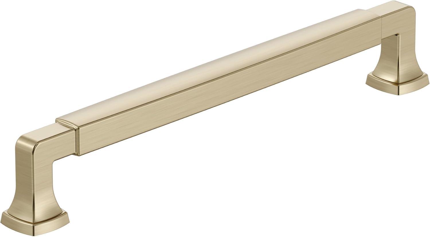 imageAmerock BP36890FB Stature Cabinet Pull 81316 in 224 mm CentertoCenter Matte BlackGolden Champagne