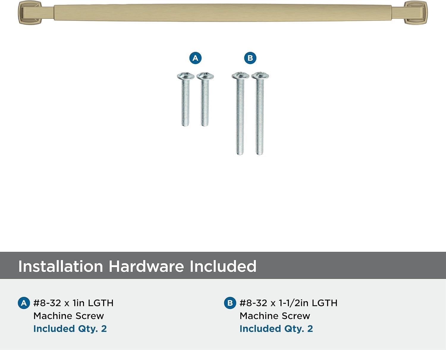 imageAmerock BP36890FB Stature Cabinet Pull 81316 in 224 mm CentertoCenter Matte BlackGolden Champagne