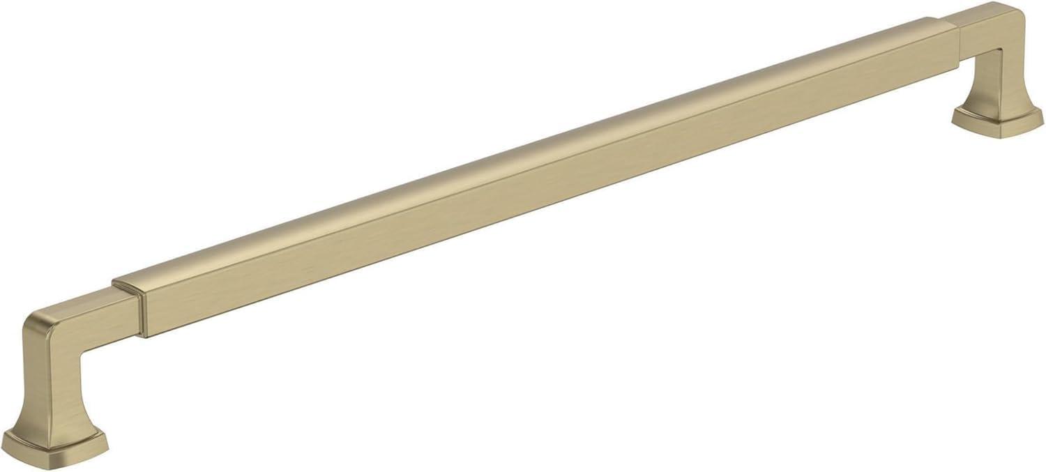 imageAmerock BP36890FB Stature Cabinet Pull 81316 in 224 mm CentertoCenter Matte BlackGolden Champagne
