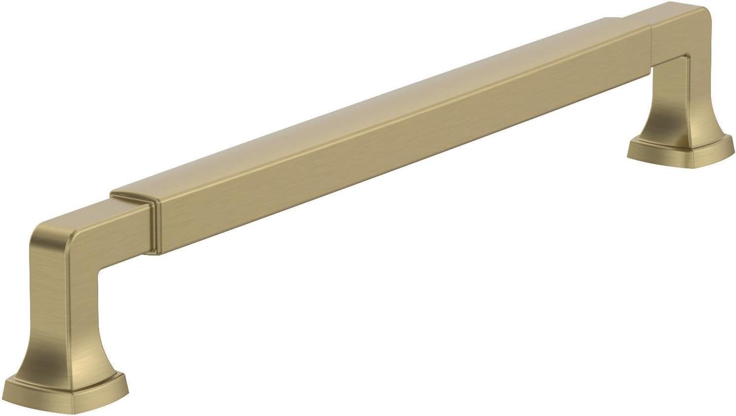imageAmerock BP36890FB Stature Cabinet Pull 81316 in 224 mm CentertoCenter Matte BlackGolden Champagne