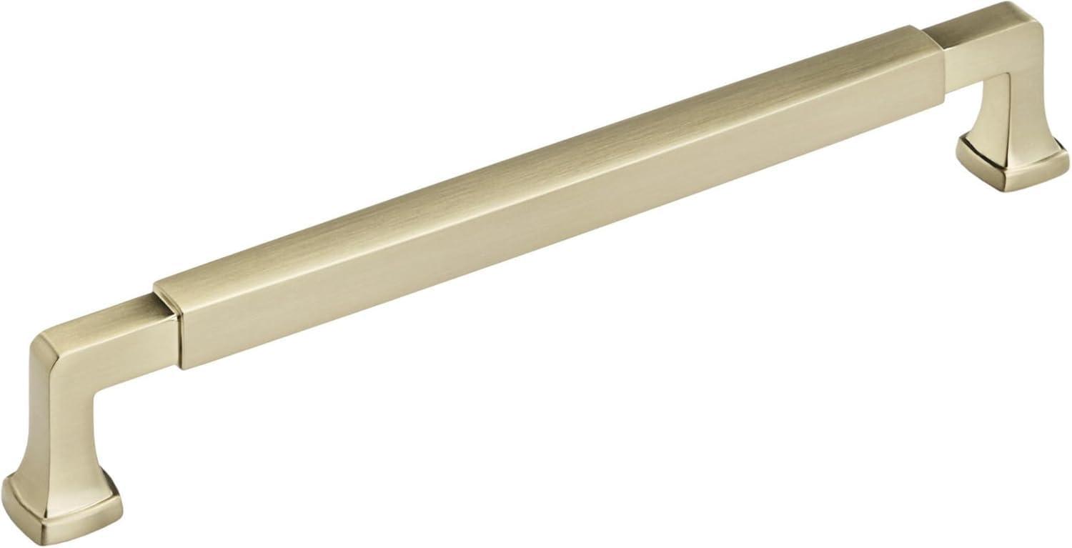 imageAmerock BP36890FB Stature Cabinet Pull 81316 in 224 mm CentertoCenter Matte BlackGolden Champagne