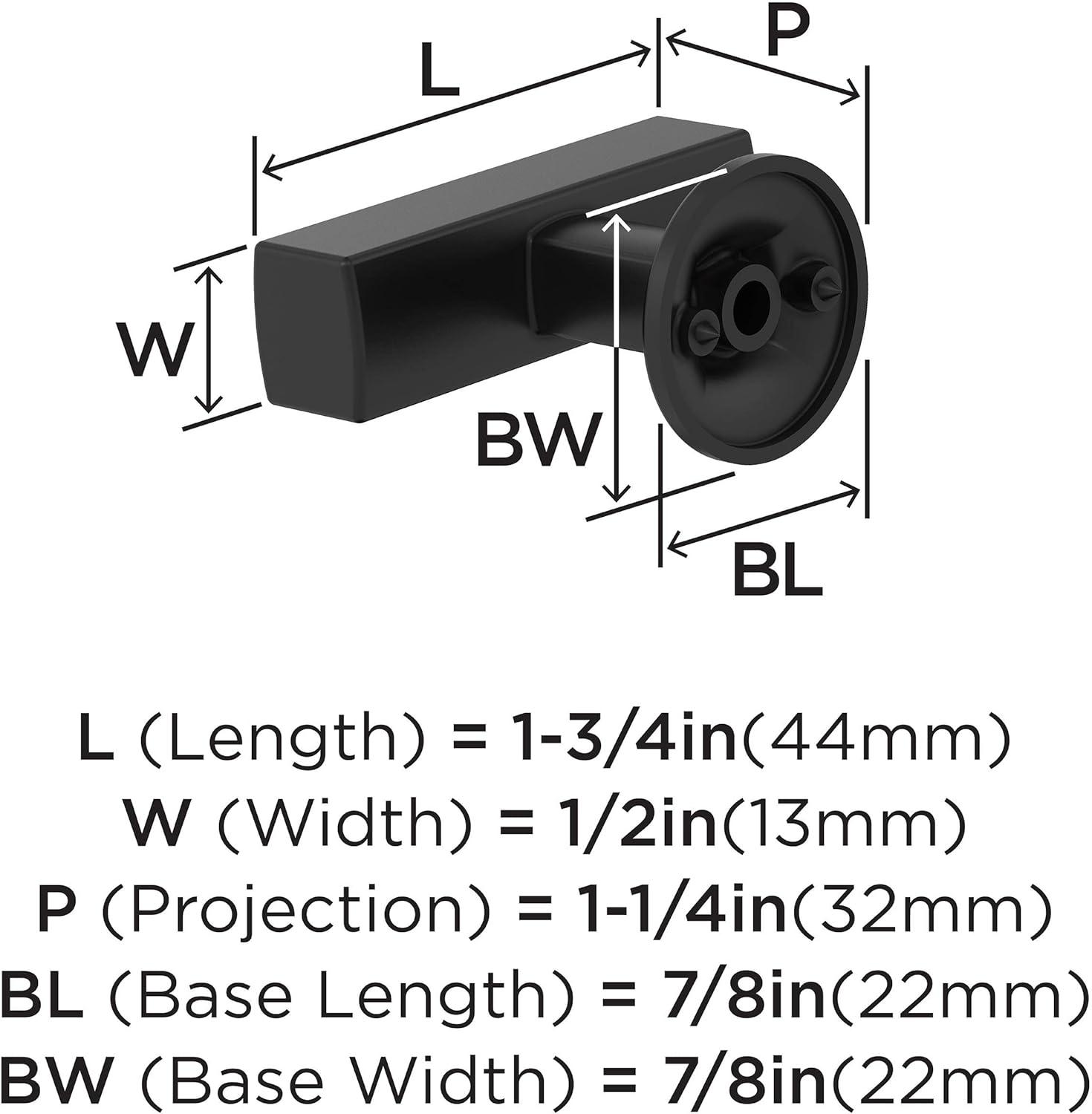 imageAmerock BP37100G10 Kitchen Cabinet Knob Satin Nickel Everett 134 inch 44mm Length Cabinet Hardware Bar Furniture Knob Dresser Drawer KnobMatte Black