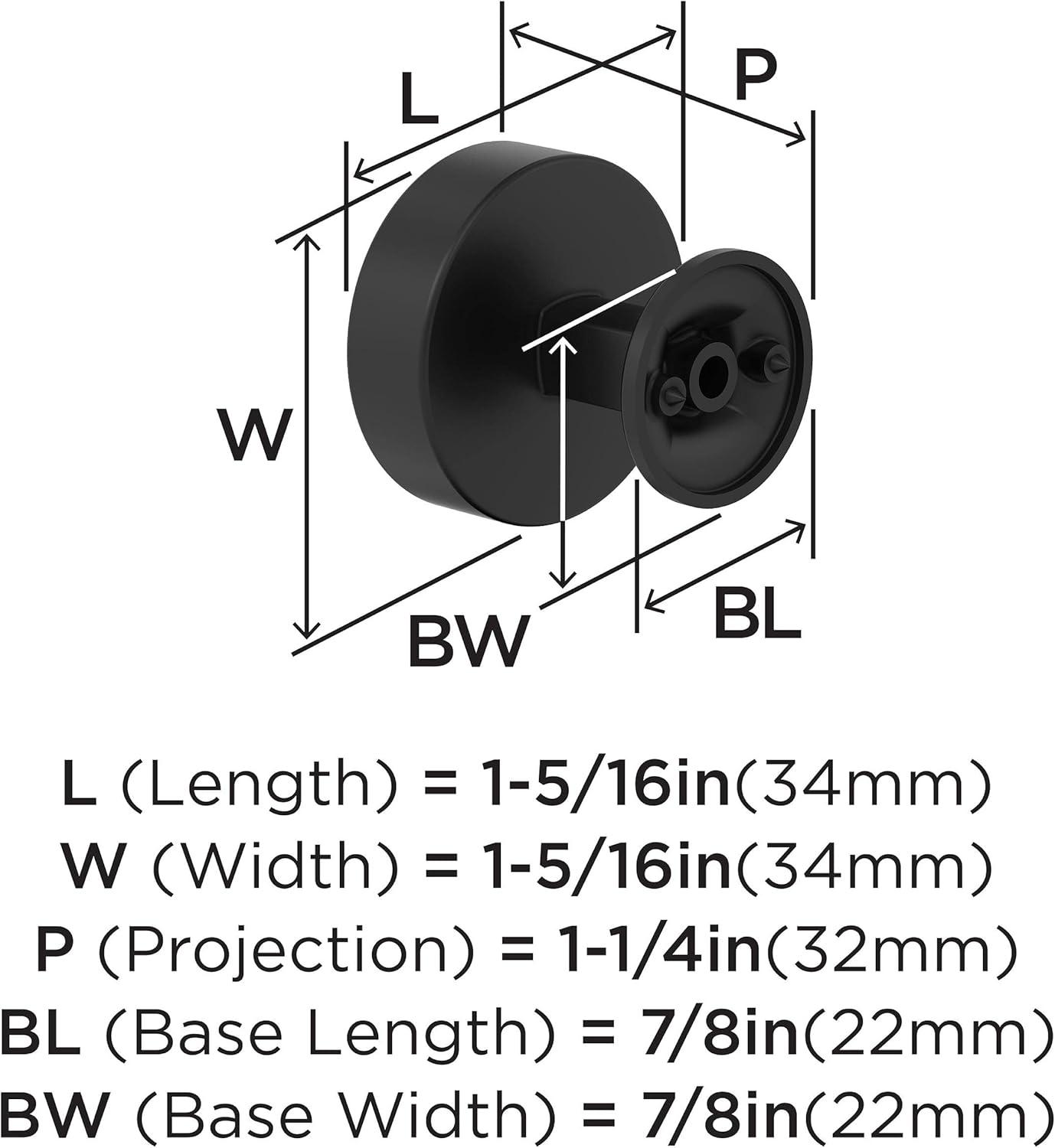 imageAmerock BP37100G10 Kitchen Cabinet Knob Satin Nickel Everett 134 inch 44mm Length Cabinet Hardware Bar Furniture Knob Dresser Drawer KnobMatte Black