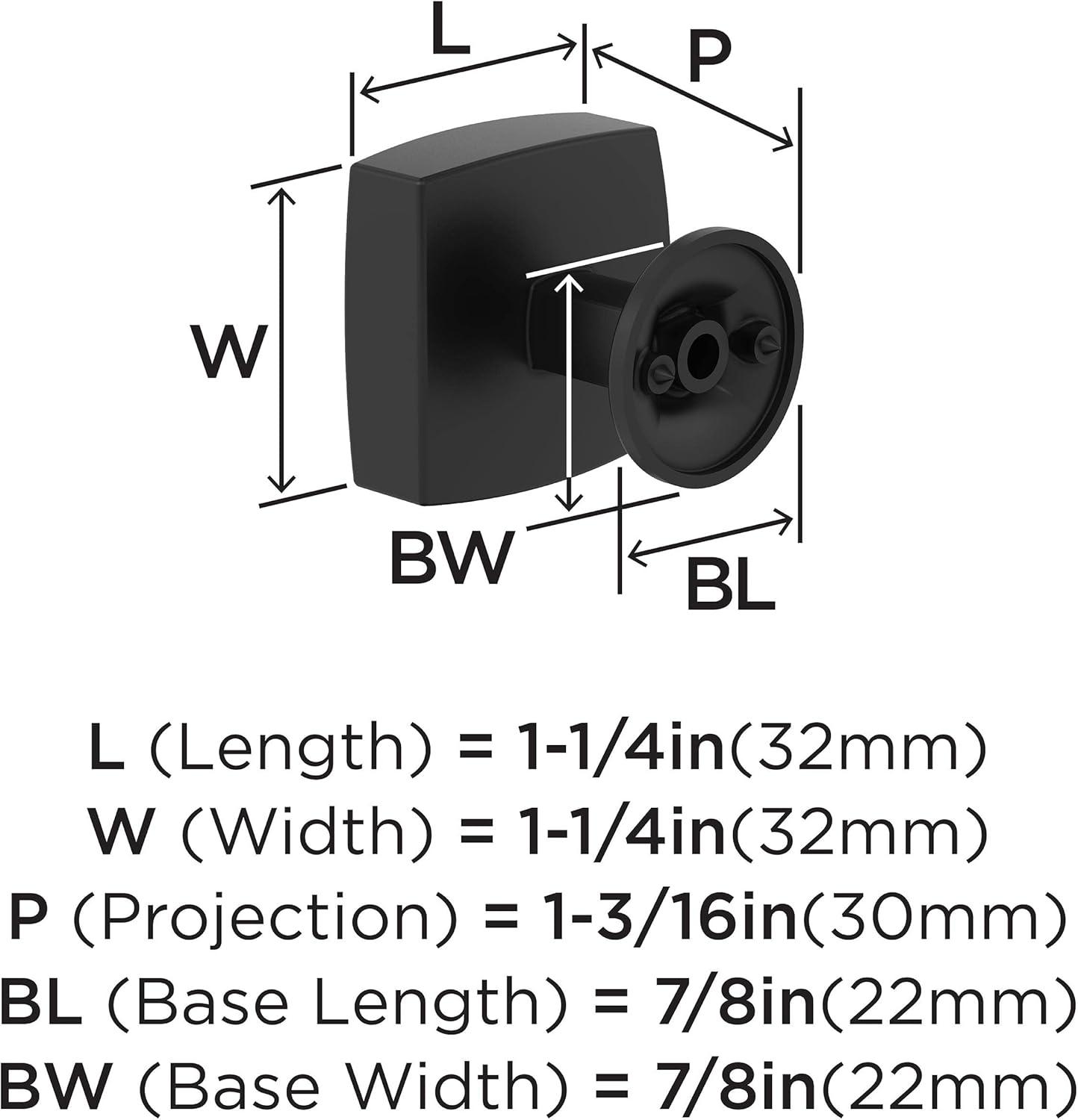 imageAmerock BP37100G10 Kitchen Cabinet Knob Satin Nickel Everett 134 inch 44mm Length Cabinet Hardware Bar Furniture Knob Dresser Drawer KnobMatte Black