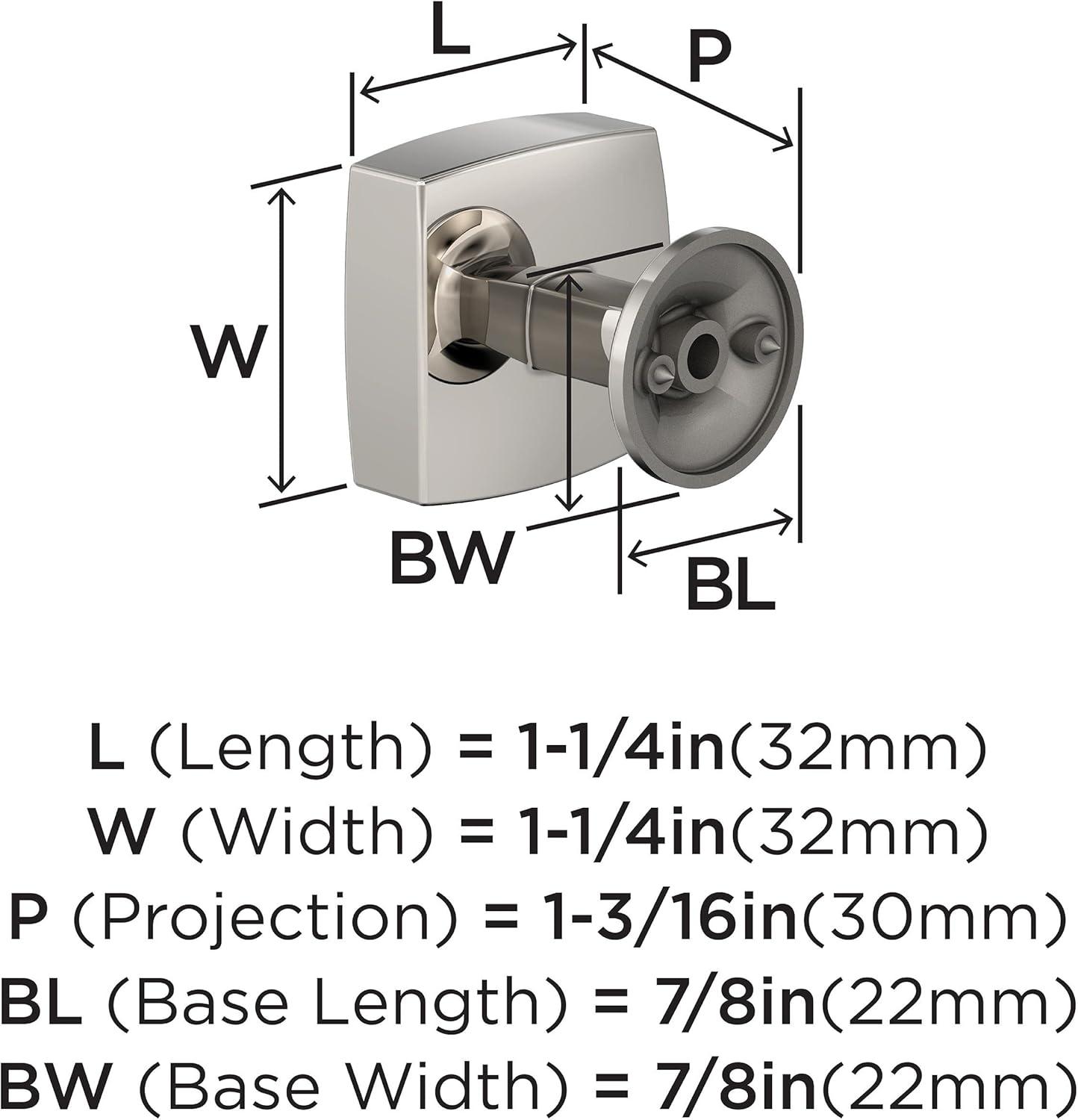 imageAmerock BP37100G10 Kitchen Cabinet Knob Satin Nickel Everett 134 inch 44mm Length Cabinet Hardware Bar Furniture Knob Dresser Drawer KnobPolished Nickel
