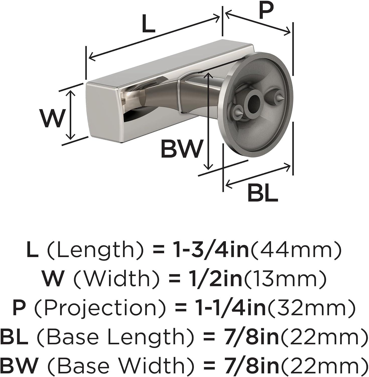 imageAmerock BP37100G10 Kitchen Cabinet Knob Satin Nickel Everett 134 inch 44mm Length Cabinet Hardware Bar Furniture Knob Dresser Drawer KnobPolished Nickel