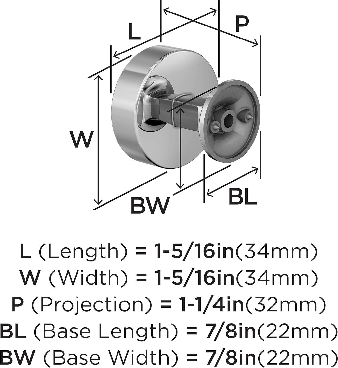 imageAmerock BP37100G10 Kitchen Cabinet Knob Satin Nickel Everett 134 inch 44mm Length Cabinet Hardware Bar Furniture Knob Dresser Drawer KnobPolished Chrome