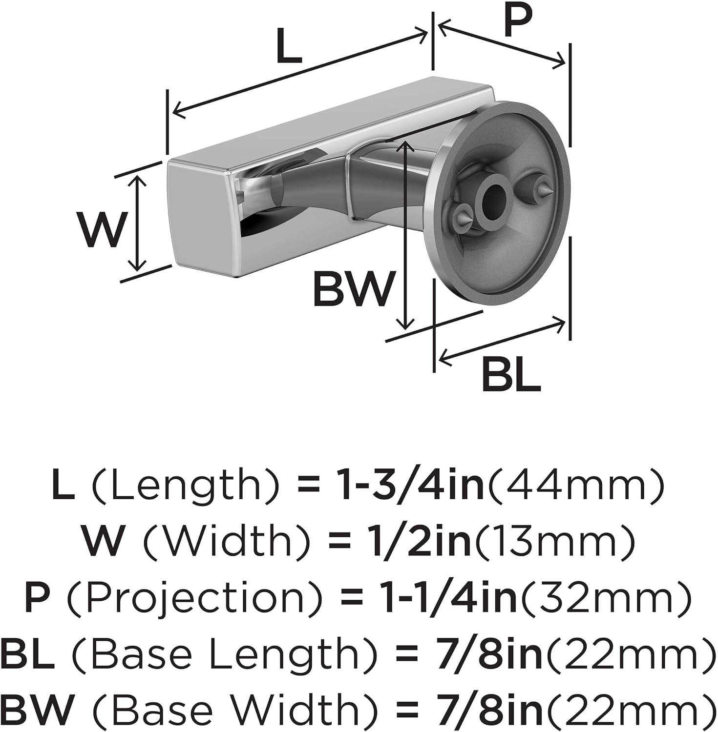 imageAmerock BP37100G10 Kitchen Cabinet Knob Satin Nickel Everett 134 inch 44mm Length Cabinet Hardware Bar Furniture Knob Dresser Drawer KnobPolished Chrome
