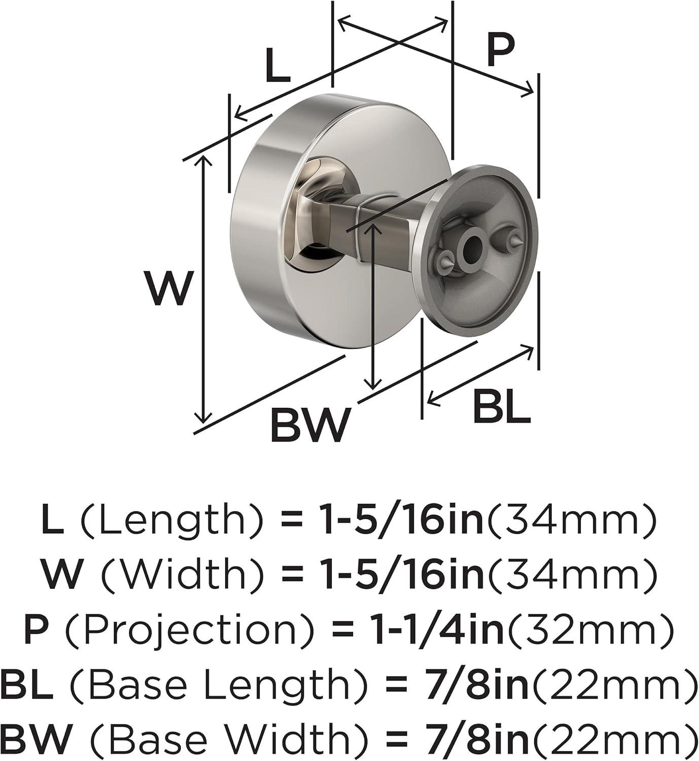 imageAmerock BP37102PN Kitchen Cabinet Knob Polished Nickel Everett 1516 inch 33mm Diameter Cabinet Hardware Round Furniture Knob Dresser Drawer Knob