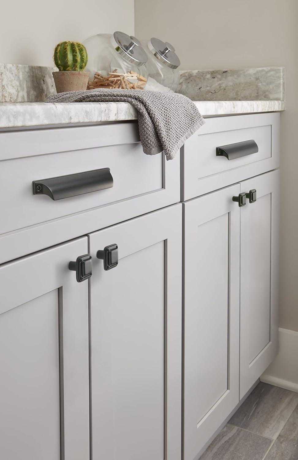 imageAmerock BP452364MB Kitchen Cabinet Cup Pull Matte Black 212 in 64 mm CentertoCenter Jolene 1 Pack Furniture Hardware Cabinet Handle Bathroom Drawer PullMatte Black
