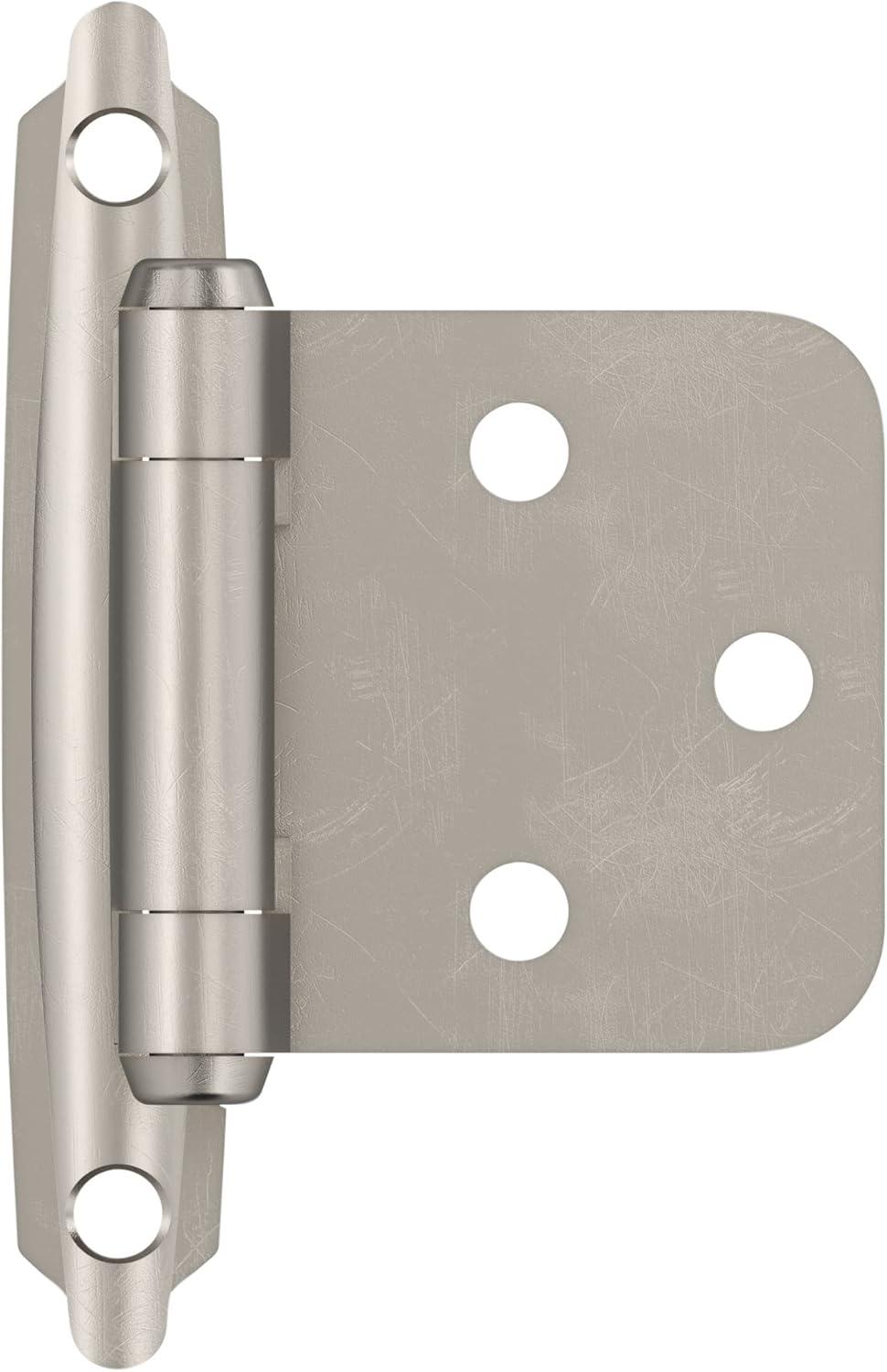 imageAmerock BPR3429CZ Cabinet Hinge Variable Overlay Self Closing Face Mount Champagne Bronze Kitchen Cabinet Door Hinge 1 Pair2 Pack Functional HardwareSatin Nickel
