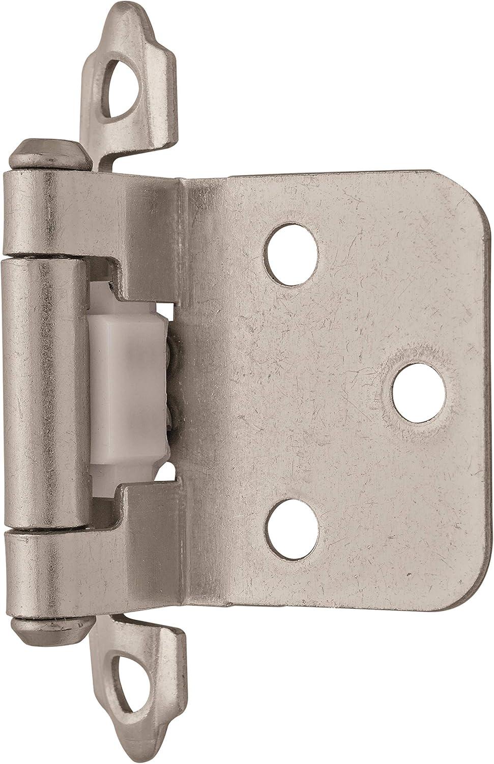 imageAmerock BPR3429CZ Cabinet Hinge Variable Overlay Self Closing Face Mount Champagne Bronze Kitchen Cabinet Door Hinge 1 Pair2 Pack Functional HardwareSatin Nickel