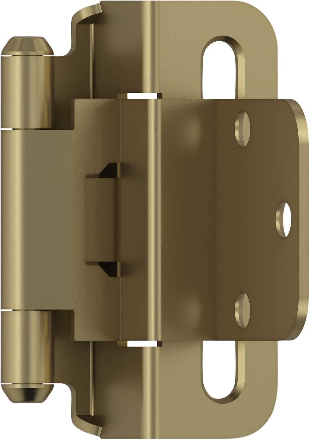 imageAmerock BPR7540BB Cabinet Hinge 12 in 13 mm Overlay Self Closing Full Wrap Burnished Brass Kitchen Cabinet Door Hinge 1 Pair2 Pack Functional HardwareBurnished Brass