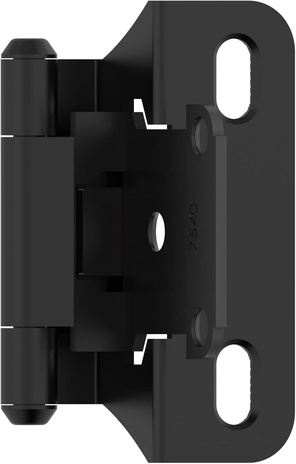 imageAmerock BPR7540BB Cabinet Hinge 12 in 13 mm Overlay Self Closing Full Wrap Burnished Brass Kitchen Cabinet Door Hinge 1 Pair2 Pack Functional HardwareMatte Black