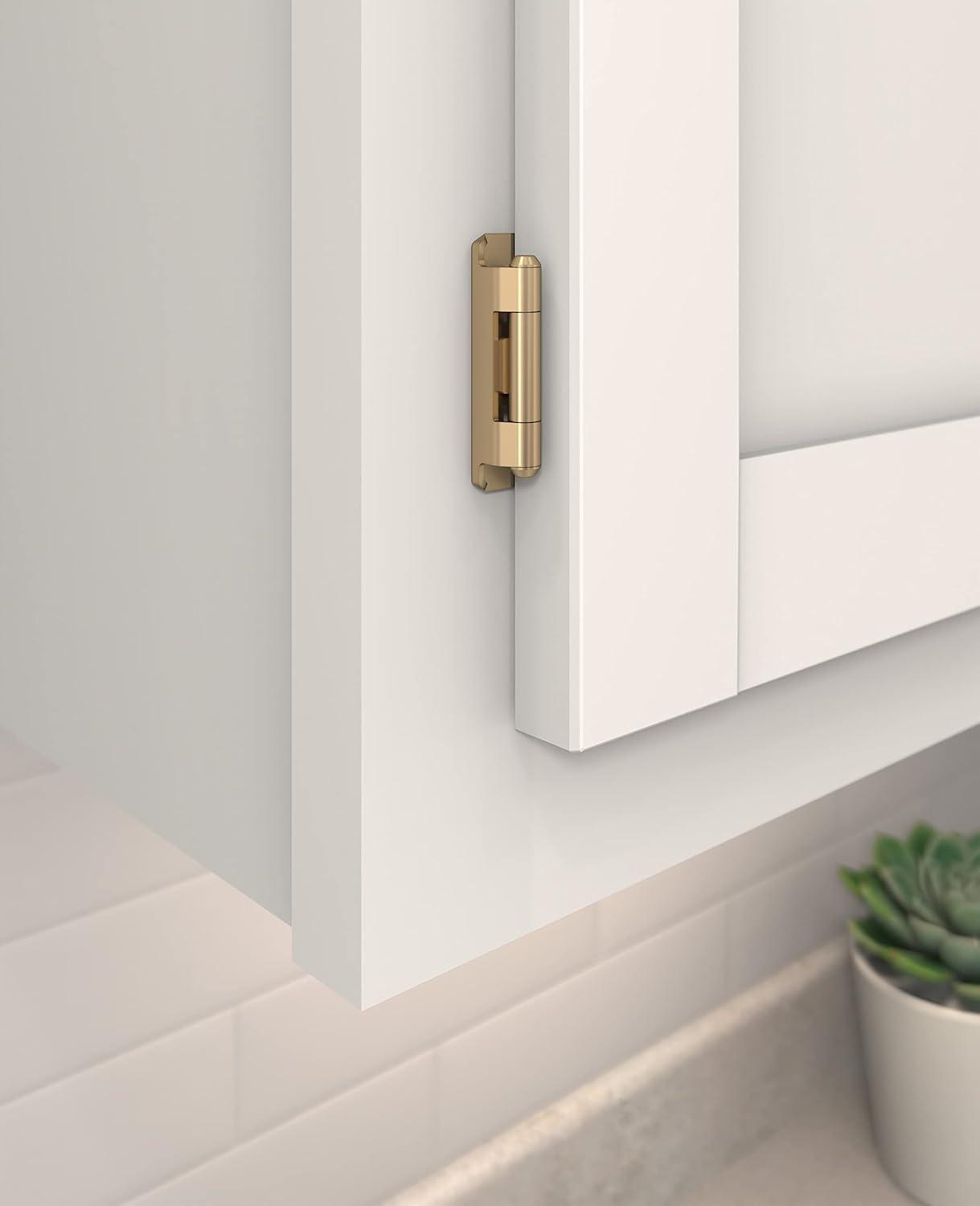 imageAmerock BPR7540BB Cabinet Hinge 12 in 13 mm Overlay Self Closing Full Wrap Burnished Brass Kitchen Cabinet Door Hinge 1 Pair2 Pack Functional HardwareChampagne Bronze