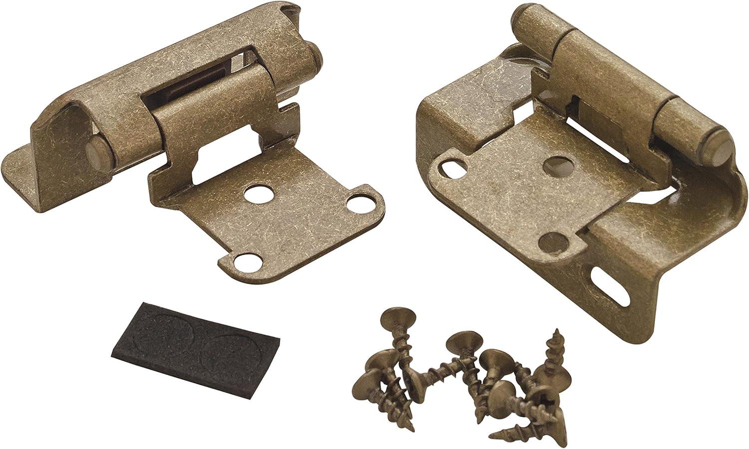 imageAmerock BPR7540BB Cabinet Hinge 12 in 13 mm Overlay Self Closing Full Wrap Burnished Brass Kitchen Cabinet Door Hinge 1 Pair2 Pack Functional HardwareBurnished Brass