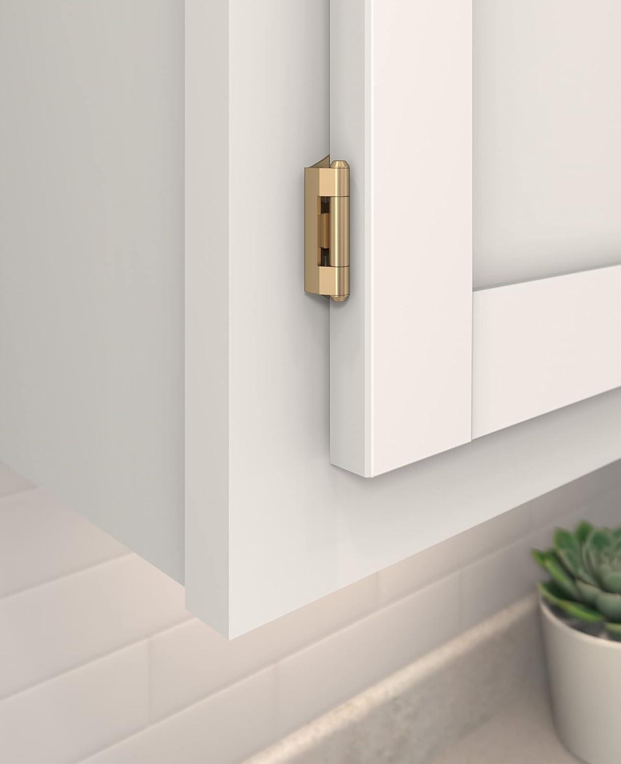 imageAmerock BPR7540BB Cabinet Hinge 12 in 13 mm Overlay Self Closing Full Wrap Burnished Brass Kitchen Cabinet Door Hinge 1 Pair2 Pack Functional HardwareChampagne Bronze
