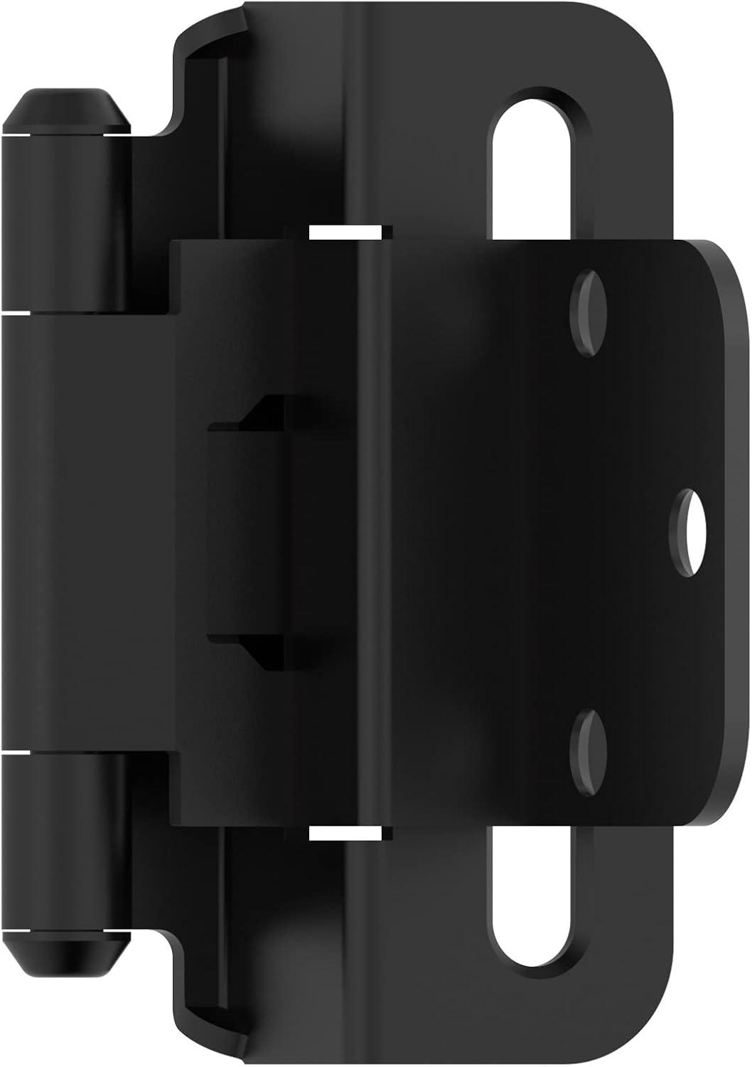 imageAmerock BPR7540BB Cabinet Hinge 12 in 13 mm Overlay Self Closing Full Wrap Burnished Brass Kitchen Cabinet Door Hinge 1 Pair2 Pack Functional HardwareMatte Black
