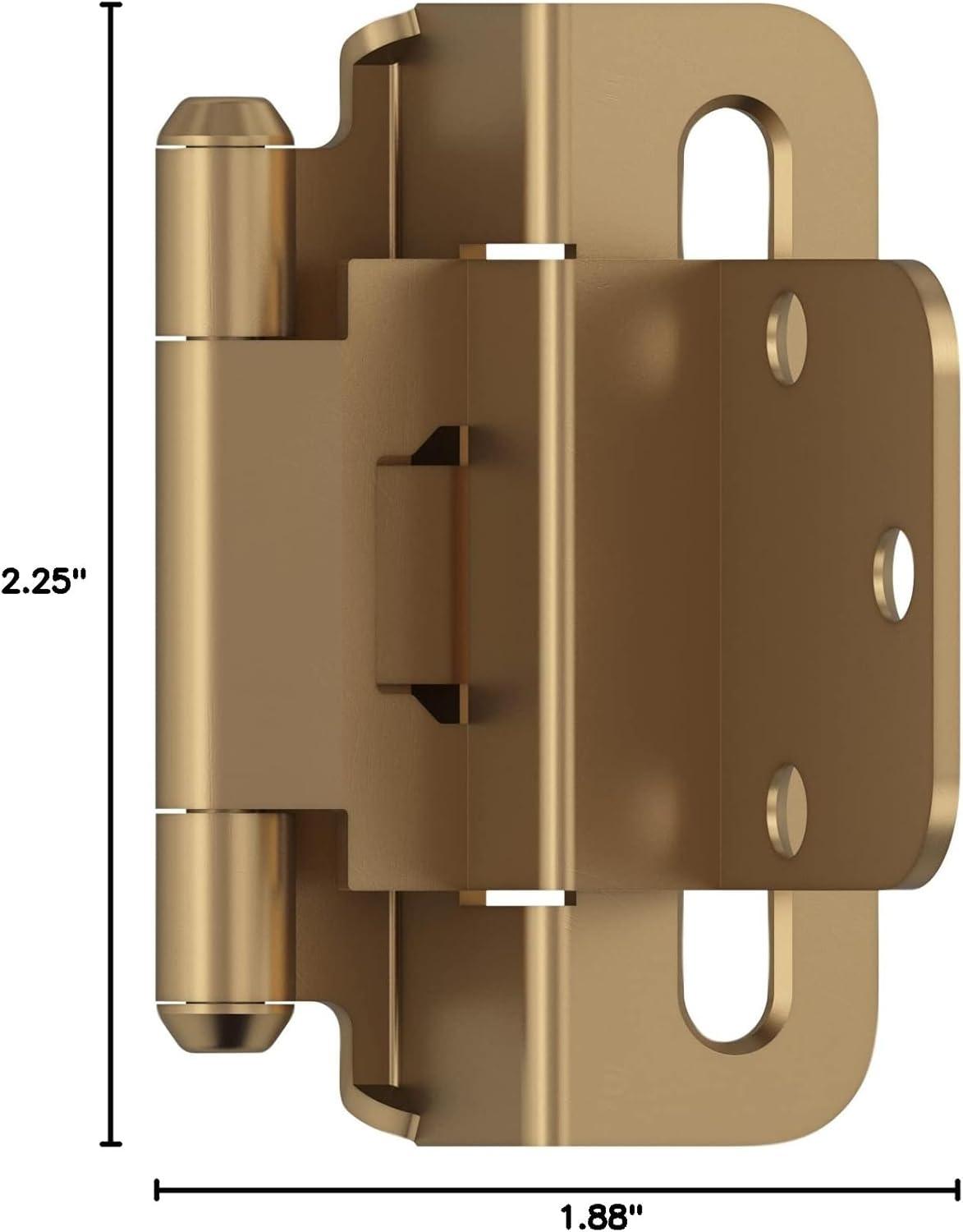 imageAmerock BPR7540BB Cabinet Hinge 12 in 13 mm Overlay Self Closing Full Wrap Burnished Brass Kitchen Cabinet Door Hinge 1 Pair2 Pack Functional HardwareChampagne Bronze
