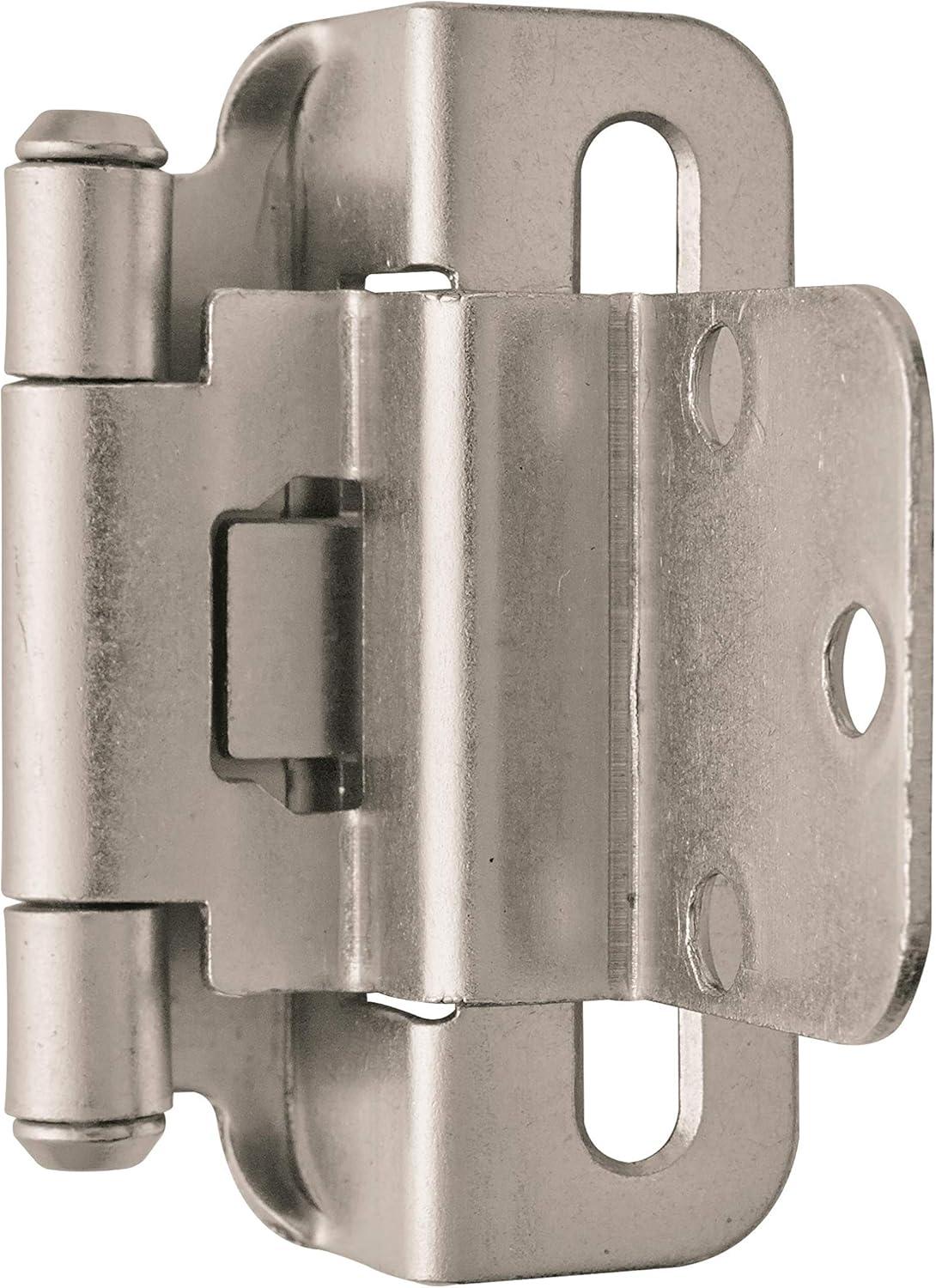 imageAmerock BPR7540BB Cabinet Hinge 12 in 13 mm Overlay Self Closing Full Wrap Burnished Brass Kitchen Cabinet Door Hinge 1 Pair2 Pack Functional HardwareSatin Nickel