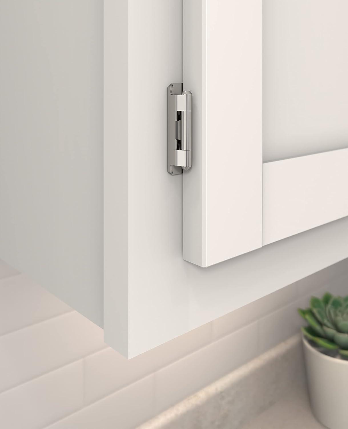 imageAmerock BPR7540BB Cabinet Hinge 12 in 13 mm Overlay Self Closing Full Wrap Burnished Brass Kitchen Cabinet Door Hinge 1 Pair2 Pack Functional HardwarePolished Chrome