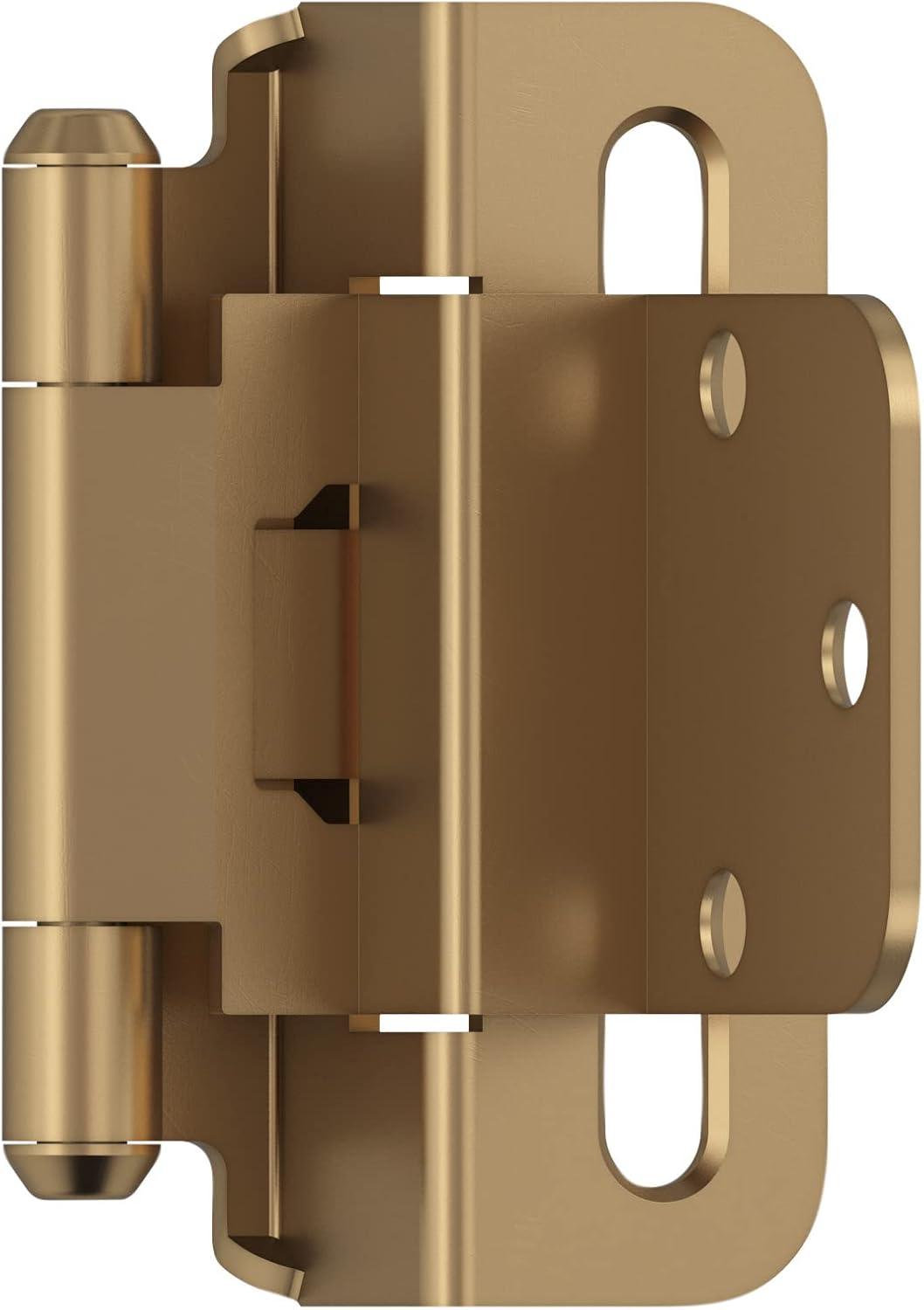 imageAmerock BPR7540BB Cabinet Hinge 12 in 13 mm Overlay Self Closing Full Wrap Burnished Brass Kitchen Cabinet Door Hinge 1 Pair2 Pack Functional HardwareChampagne Bronze
