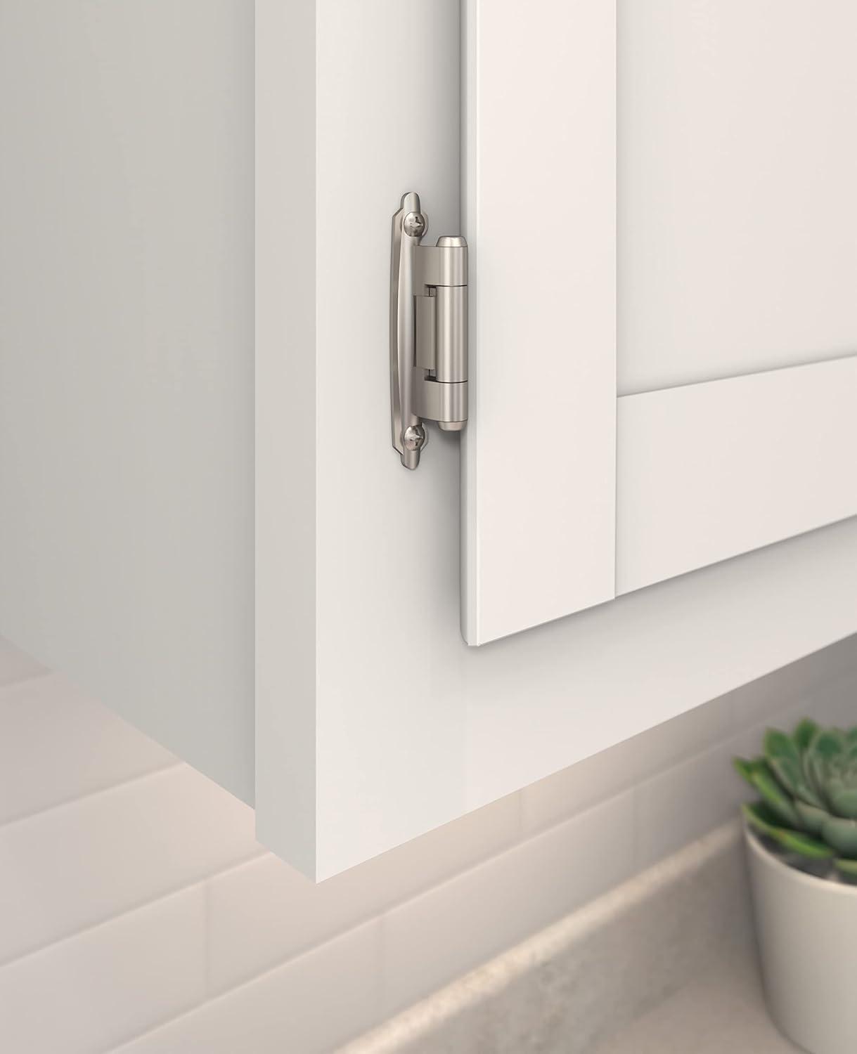 imageAmerock BPR762926 Face Frame Cabinet Hinge Variable Overlay Hinge Polished Chrome 2 Pack SelfClosing Hinge Kitchen Cabinet Door Hinge 1 Pair2 Pack Functional HardwareSatin Nickel