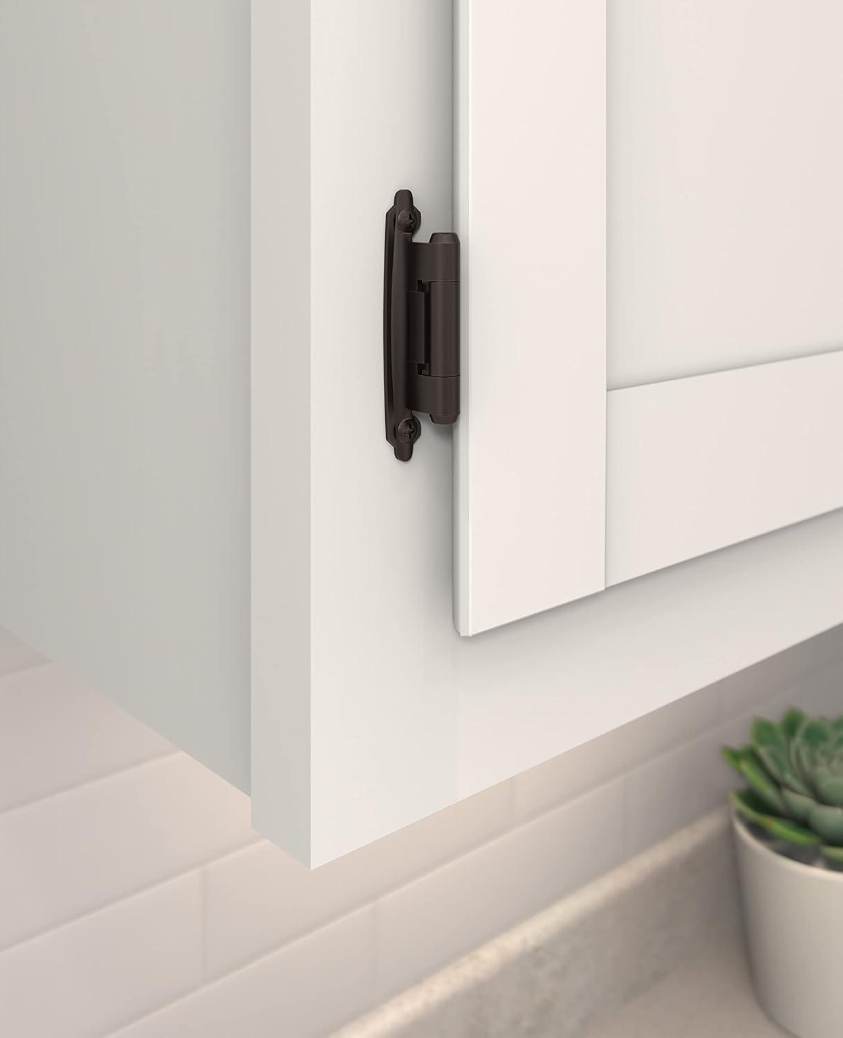 imageAmerock BPR7629CZ Face Frame Cabinet Hinge Variable Overlay Self Closing Face Mount Champagne Bronze Kitchen Cabinet Door Hinge 1 Pair2 Pack Functional HardwareOil Rubbed Bronze