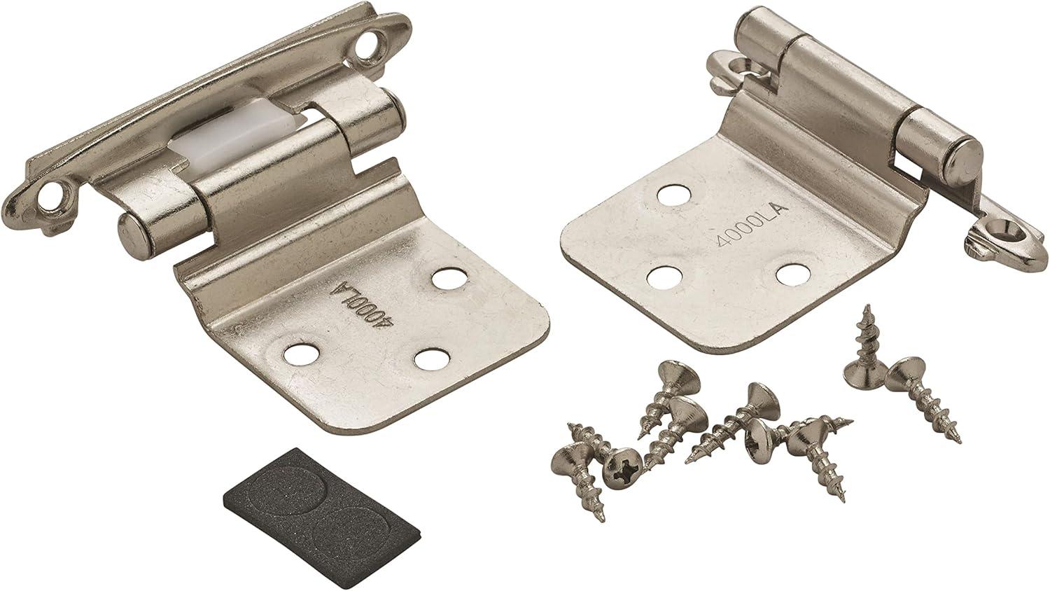 imageAmerock BPR763026 Face Frame Cabinet Hinge Variable Overlay inge with Reverse Bevel Polished Chrome 2 Pack SelfClosing inge Face Mount inge Cabinet Door inge