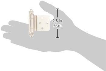 imageAmerock BPR763026 Face Frame Cabinet Hinge Variable Overlay inge with Reverse Bevel Polished Chrome 2 Pack SelfClosing inge Face Mount inge Cabinet Door inge