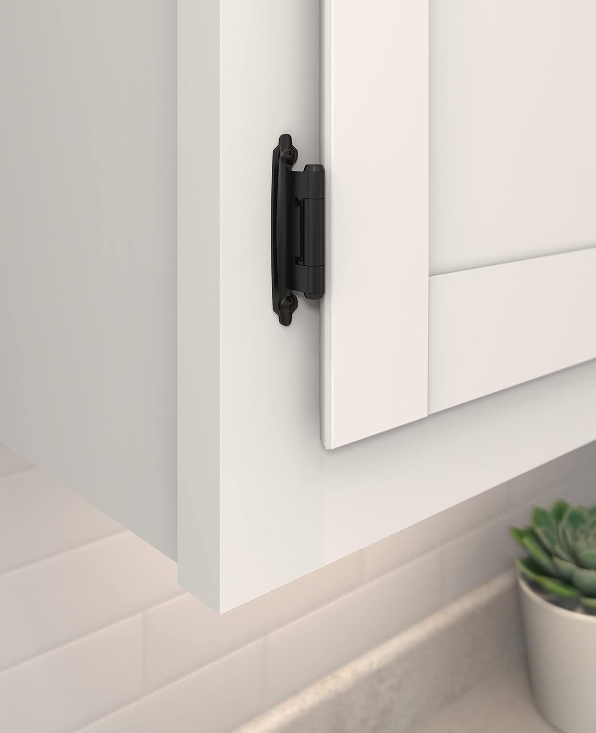 imageAmerock BPR7630ORB Reverse Bevel Face Frame Cabinet Hinge Variable Overlay Self Closing Face Mount Oil Rubbed Bronze Kitchen Cabinet Door Hinge 1 Pair2 Pack Functional HardwareMatte Black