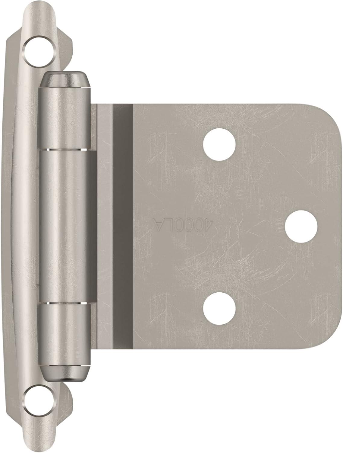 imageAmerock BPR7630ORB Reverse Bevel Face Frame Cabinet Hinge Variable Overlay Self Closing Face Mount Oil Rubbed Bronze Kitchen Cabinet Door Hinge 1 Pair2 Pack Functional HardwareSatin Nickel