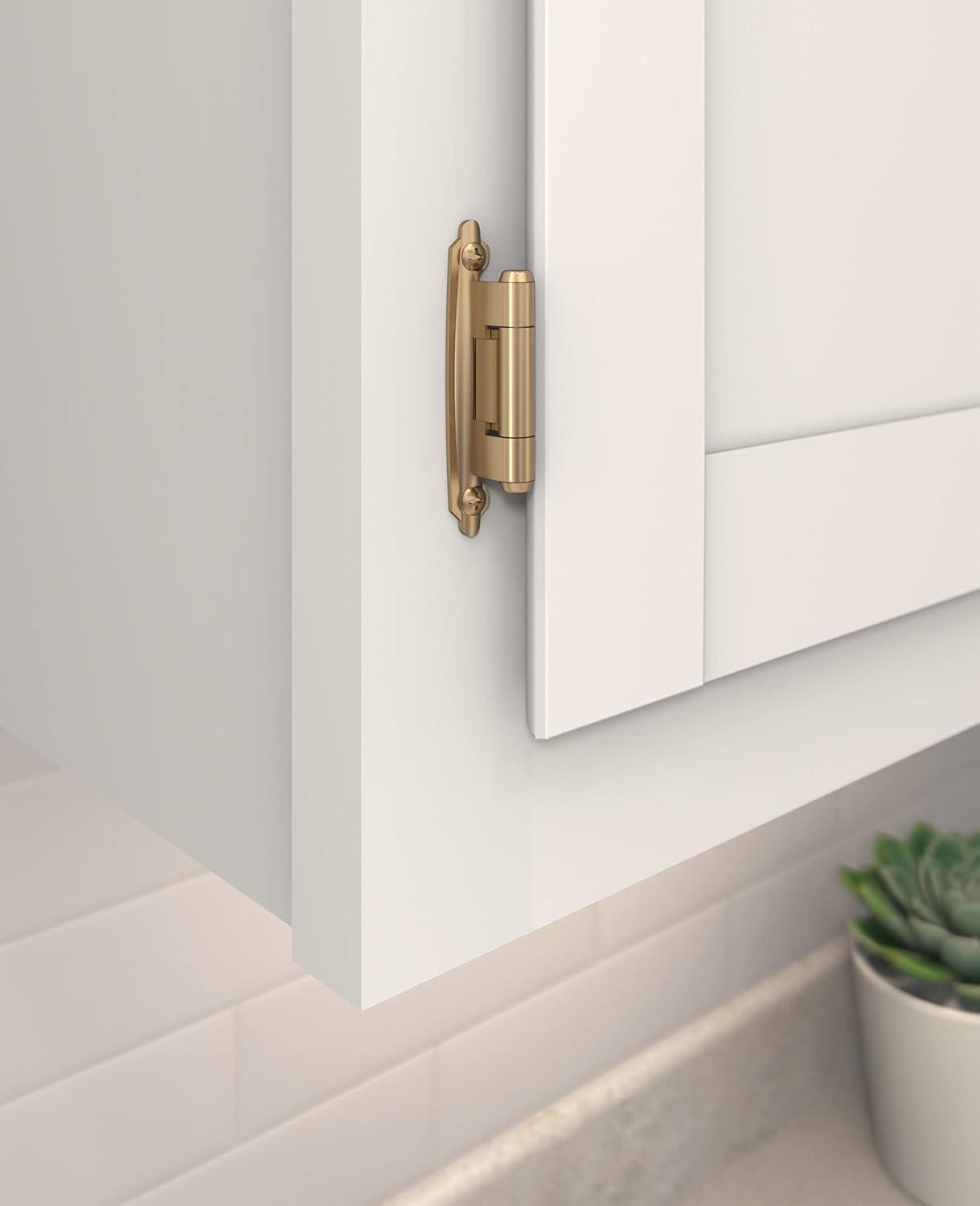 imageAmerock BPR7630ORB Reverse Bevel Face Frame Cabinet Hinge Variable Overlay Self Closing Face Mount Oil Rubbed Bronze Kitchen Cabinet Door Hinge 1 Pair2 Pack Functional HardwareChampagne Bronze