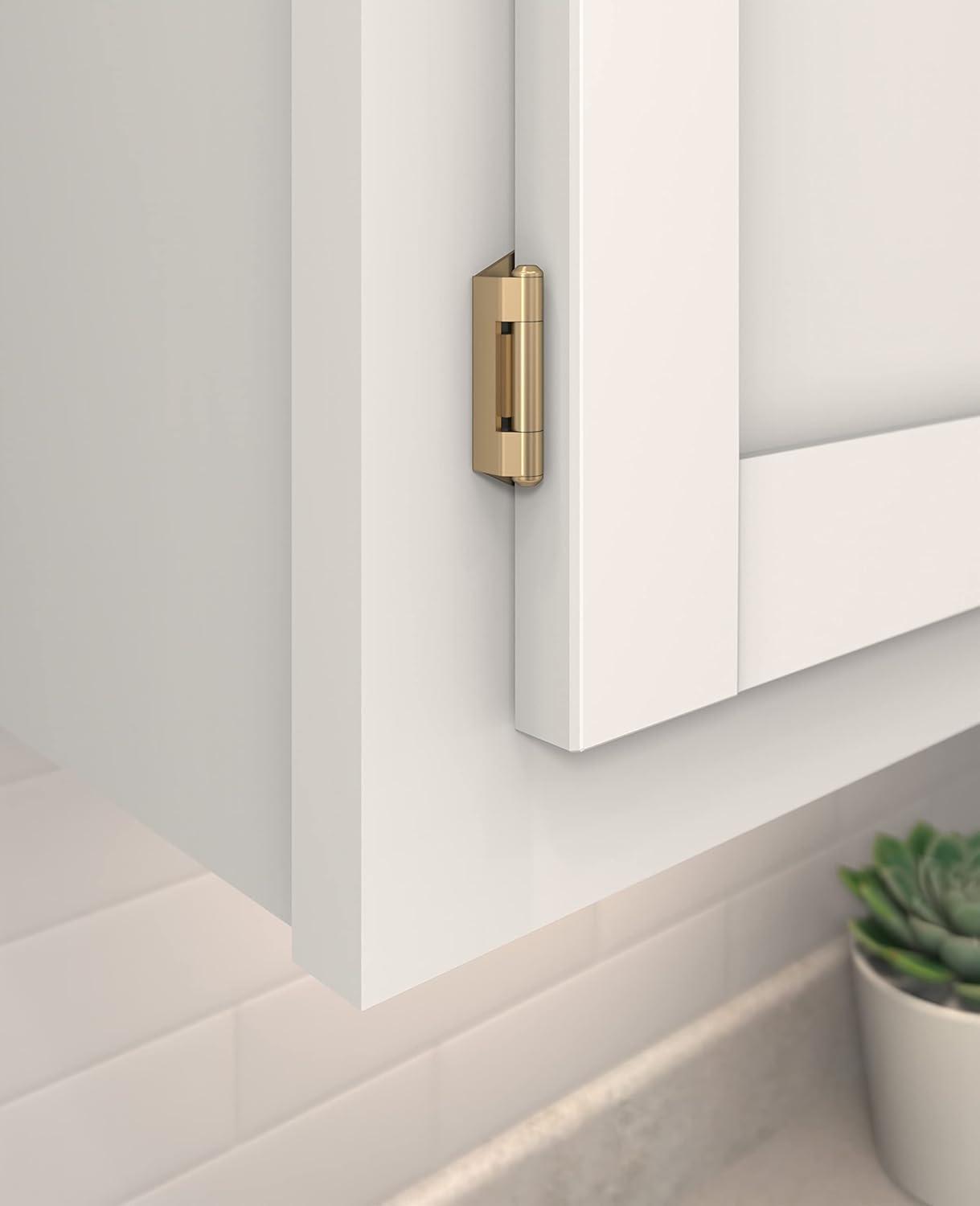 imageAmerock BPR8704CZ Cabinet Hinge 12 in 13 mm Overlay Double Demountable Champagne Bronze Kitchen Cabinet Door Hinge 1 Pair2 Pack Functional HardwareChampagne Bronze