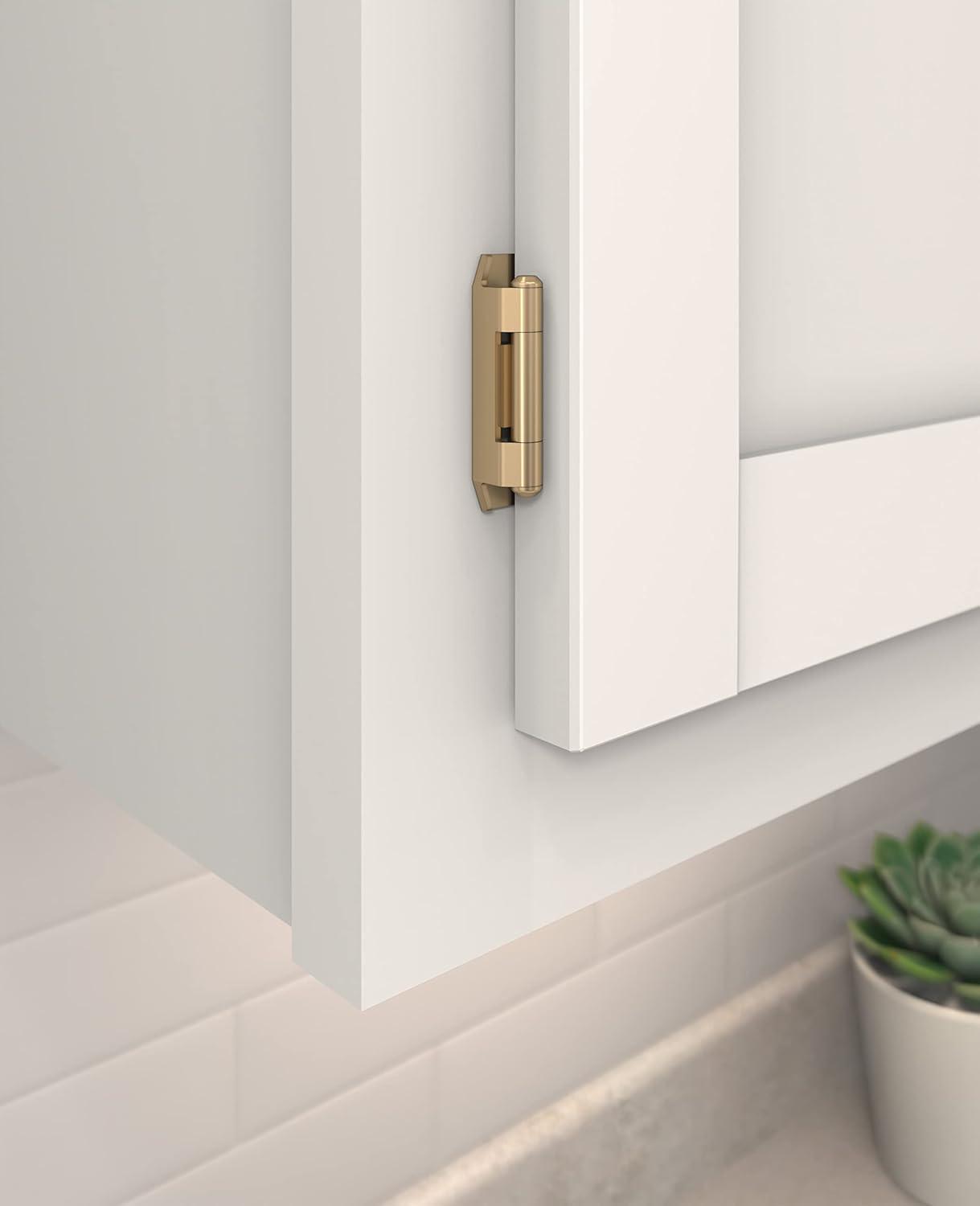 imageAmerock BPR8704CZ Cabinet Hinge 12 in 13 mm Overlay Double Demountable Champagne Bronze Kitchen Cabinet Door Hinge 1 Pair2 Pack Functional HardwareChampagne Bronze