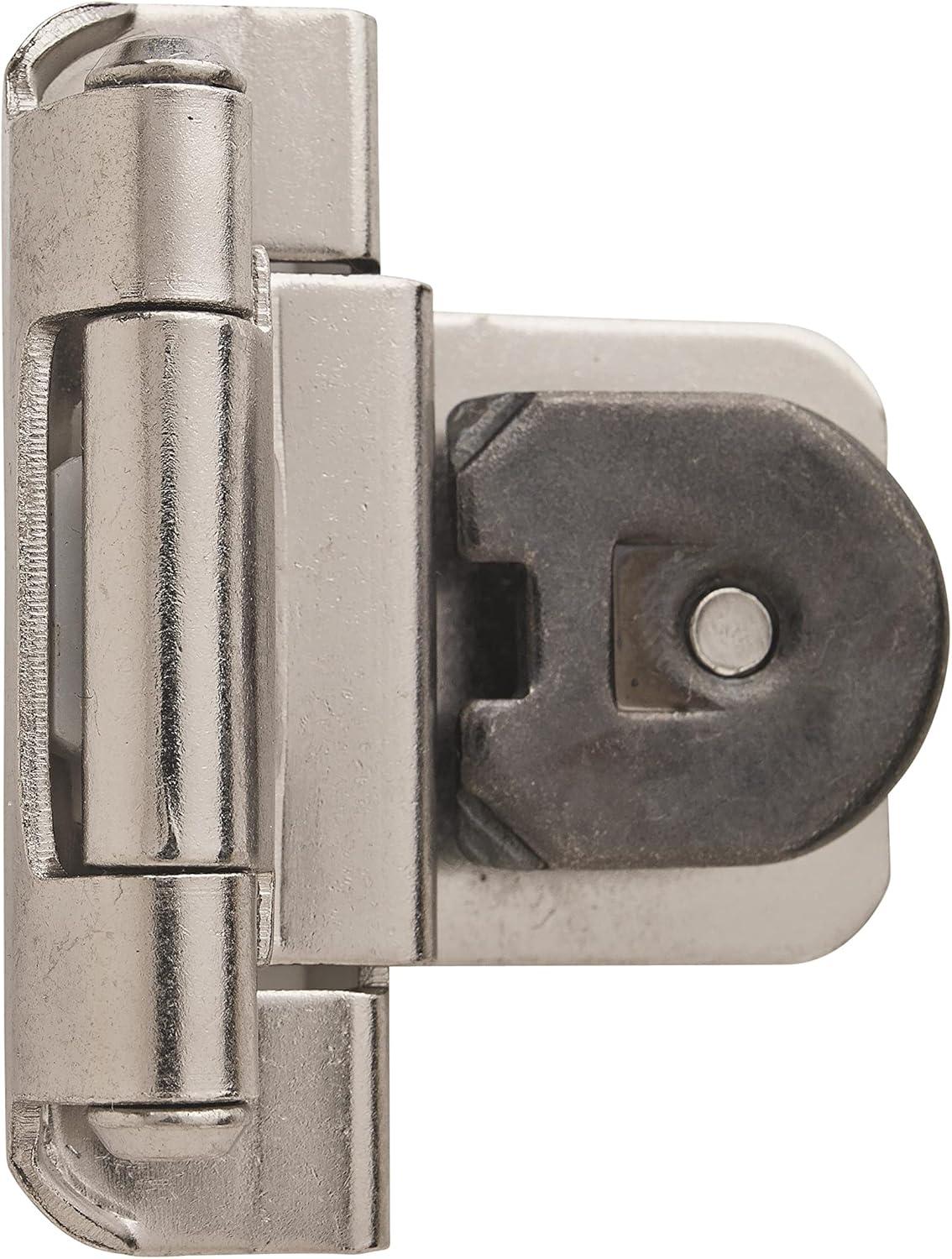 imageAmerock BPR8704CZ Cabinet Hinge 12 in 13 mm Overlay Double Demountable Champagne Bronze Kitchen Cabinet Door Hinge 1 Pair2 Pack Functional HardwareSatin Nickel