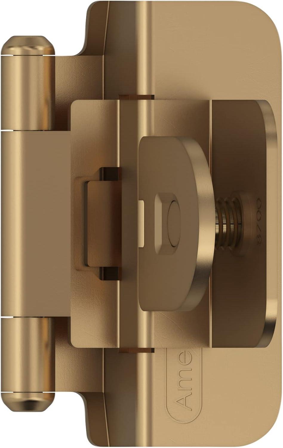 imageAmerock BPR8704CZ Cabinet Hinge 12 in 13 mm Overlay Double Demountable Champagne Bronze Kitchen Cabinet Door Hinge 1 Pair2 Pack Functional HardwareChampagne Bronze