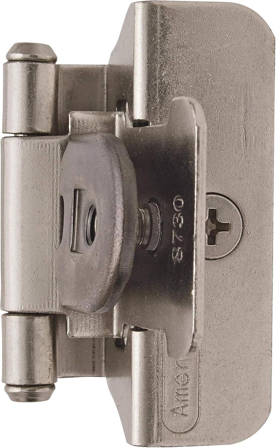 imageAmerock BPR8704CZ Cabinet Hinge 12 in 13 mm Overlay Double Demountable Champagne Bronze Kitchen Cabinet Door Hinge 1 Pair2 Pack Functional HardwareSatin Nickel