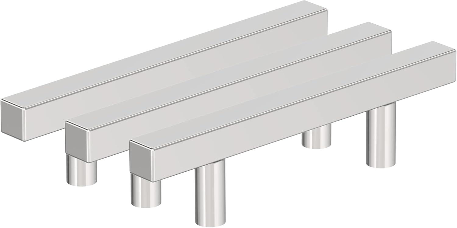 imageAmerock Bar Pulls Square 6516 inch 160mm CentertoCenter Champagne Bronze Cabinet Pull 10 PackPolished Chrome