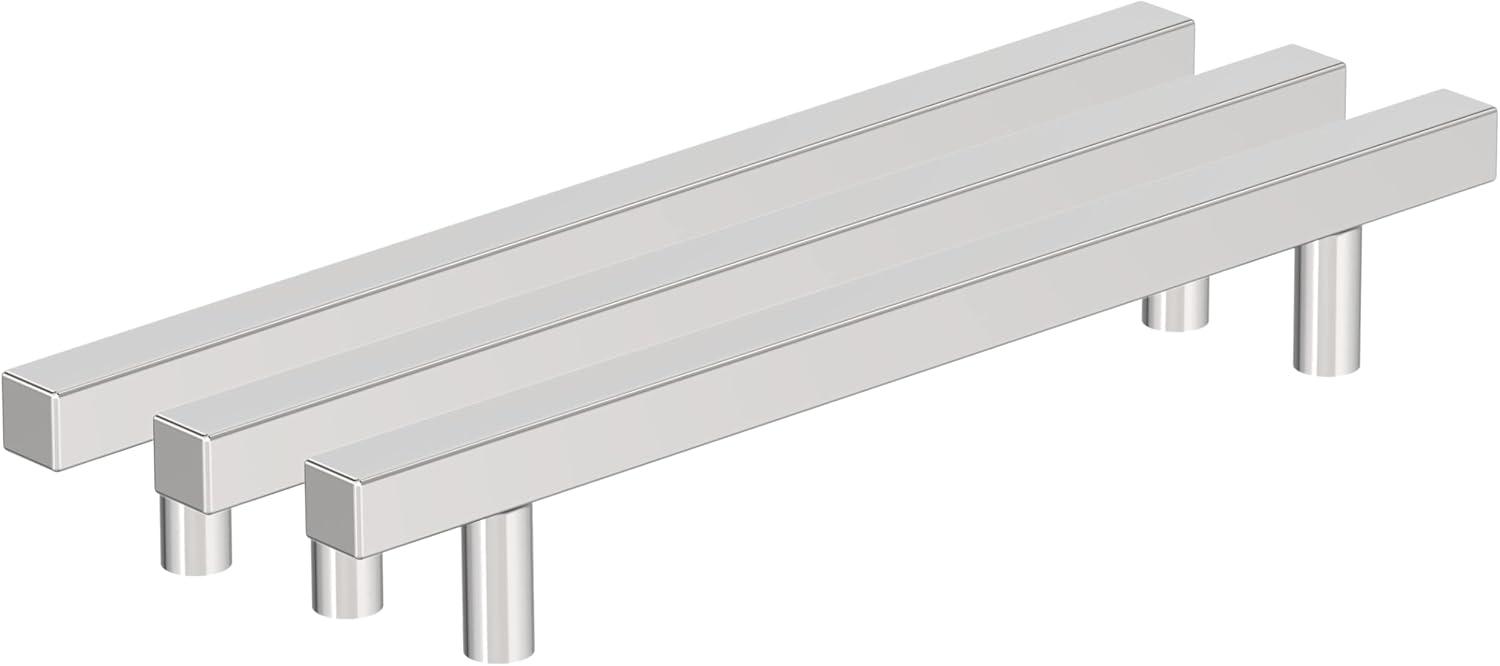imageAmerock Bar Pulls Square 6516 inch 160mm CentertoCenter Champagne Bronze Cabinet Pull 10 PackPolished Chrome