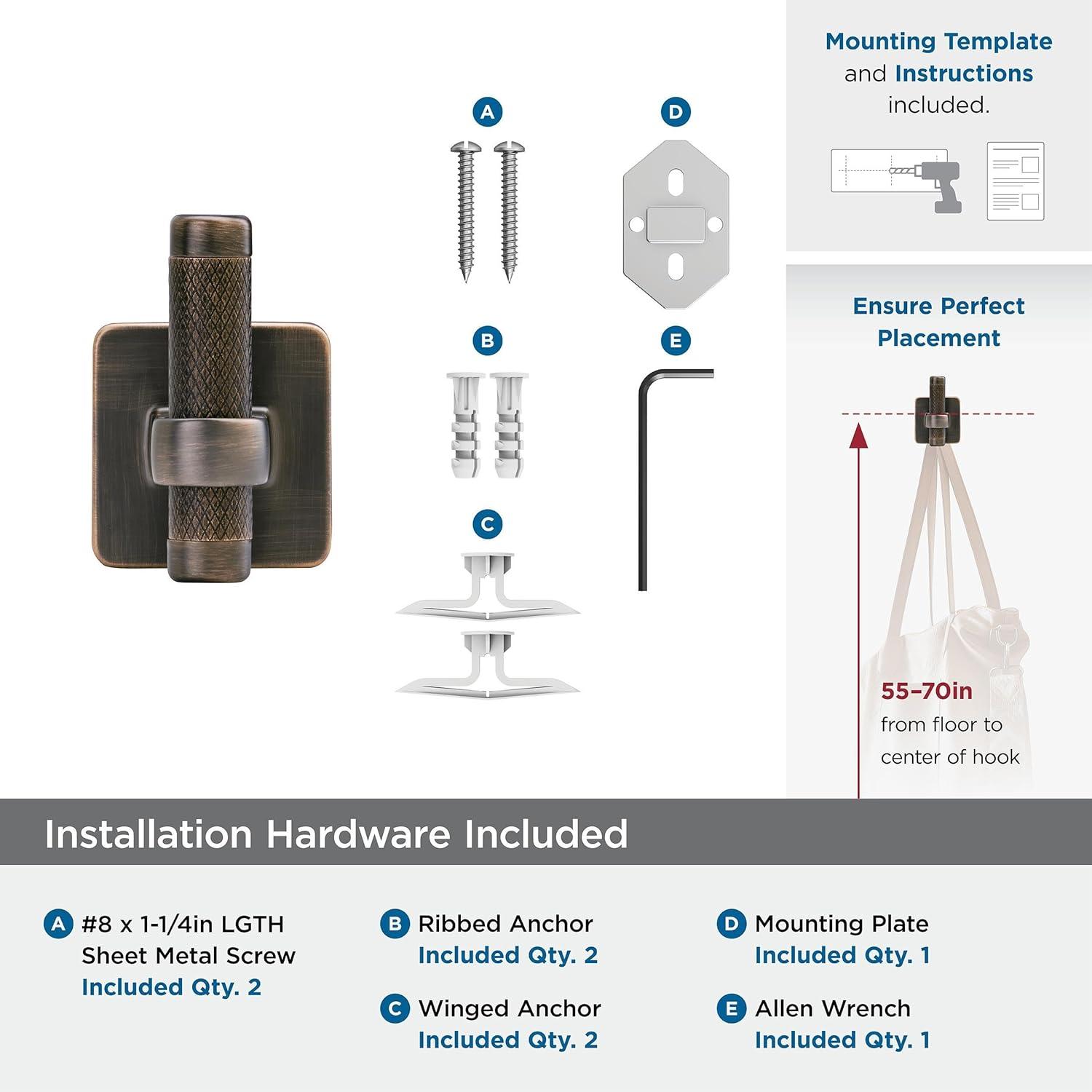 imageAmerock Corp BH36563G10 Bronx Robe Hook Brushed NickelOil Rubbed Bronze