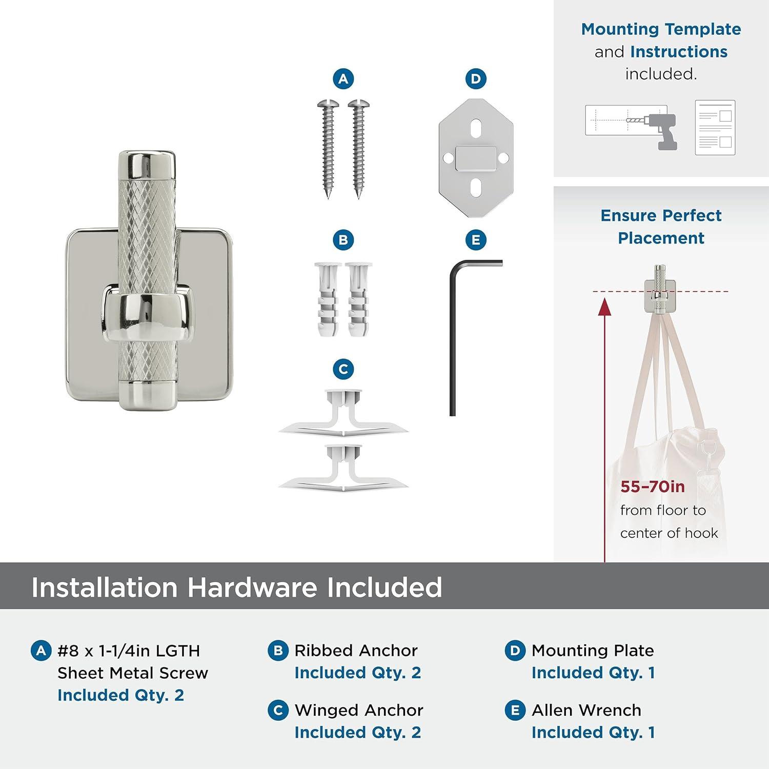 imageAmerock Corp BH36563G10 Bronx Robe Hook Brushed NickelPolished Nickel