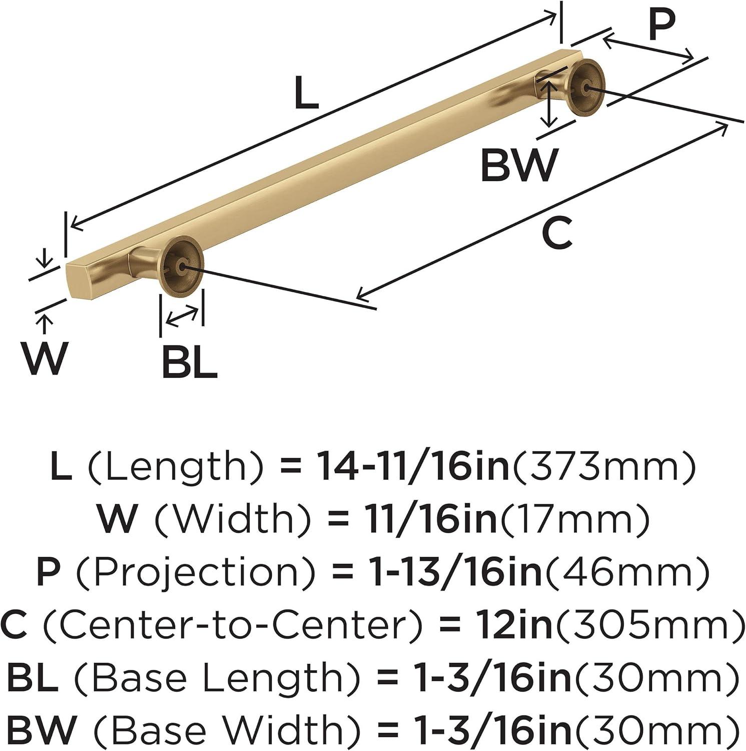 imageAmerock Corp BP37111CZ Everett Appliance Pull 18 in 457 mm CentertoCenter Champagne BronzeChampagne Bronze
