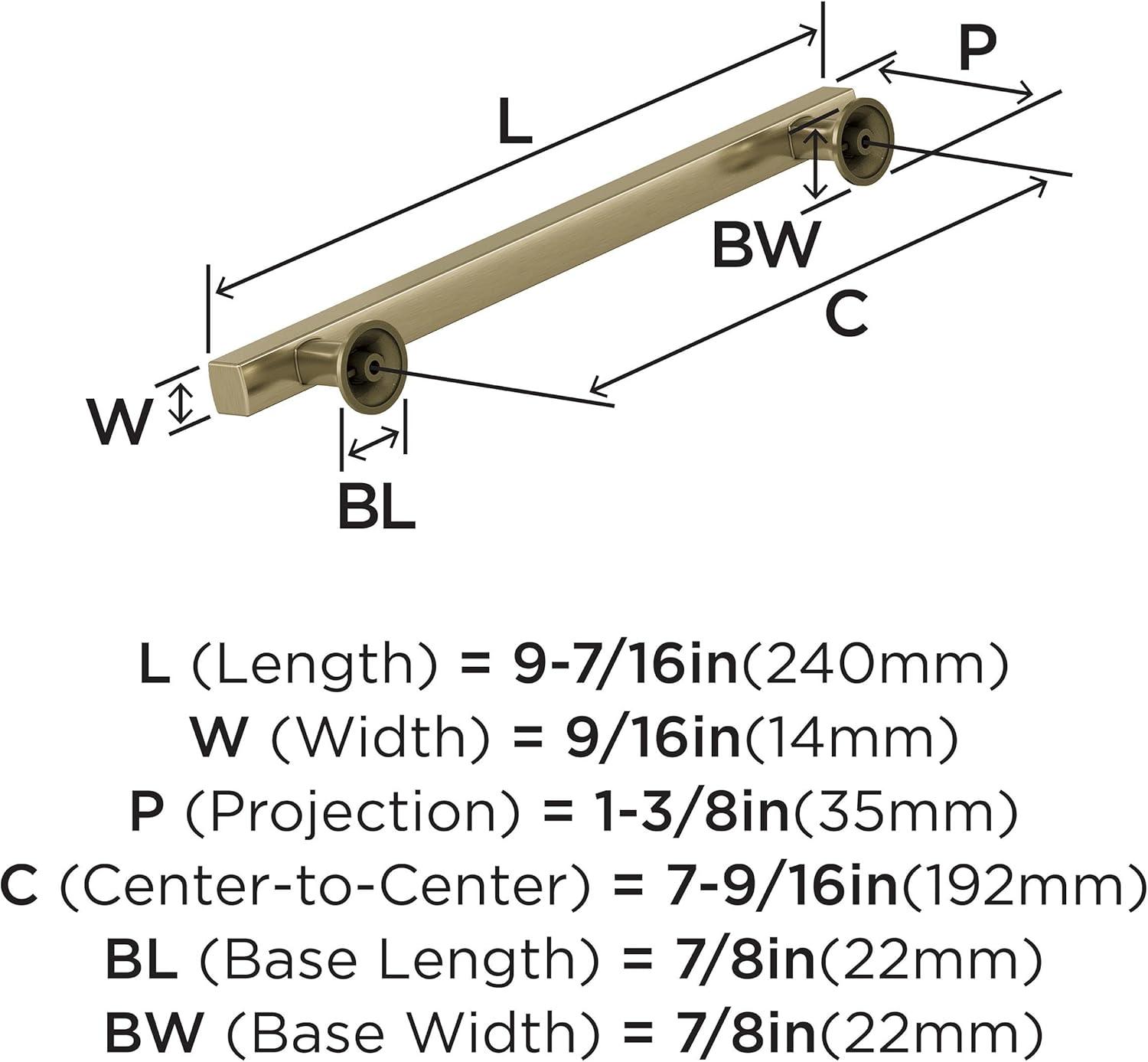 imageAmerock Corp BP37111CZ Everett Appliance Pull 18 in 457 mm CentertoCenter Champagne BronzeGolden Champagne