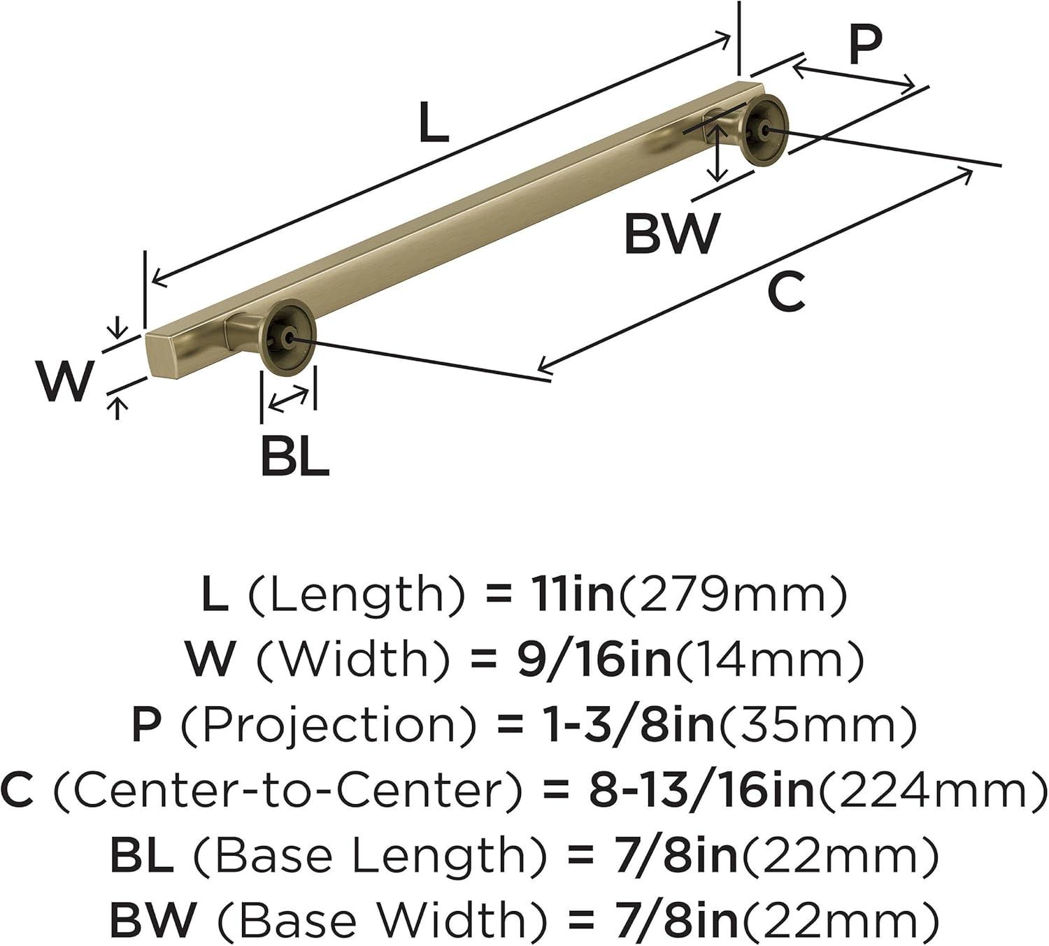 imageAmerock Corp BP37111CZ Everett Appliance Pull 18 in 457 mm CentertoCenter Champagne BronzeGolden Champagne