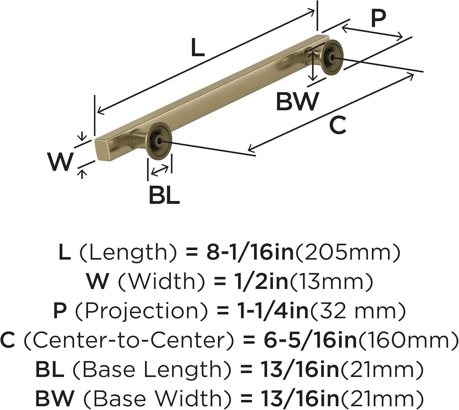 imageAmerock Corp BP37111CZ Everett Appliance Pull 18 in 457 mm CentertoCenter Champagne BronzeGolden Champagne